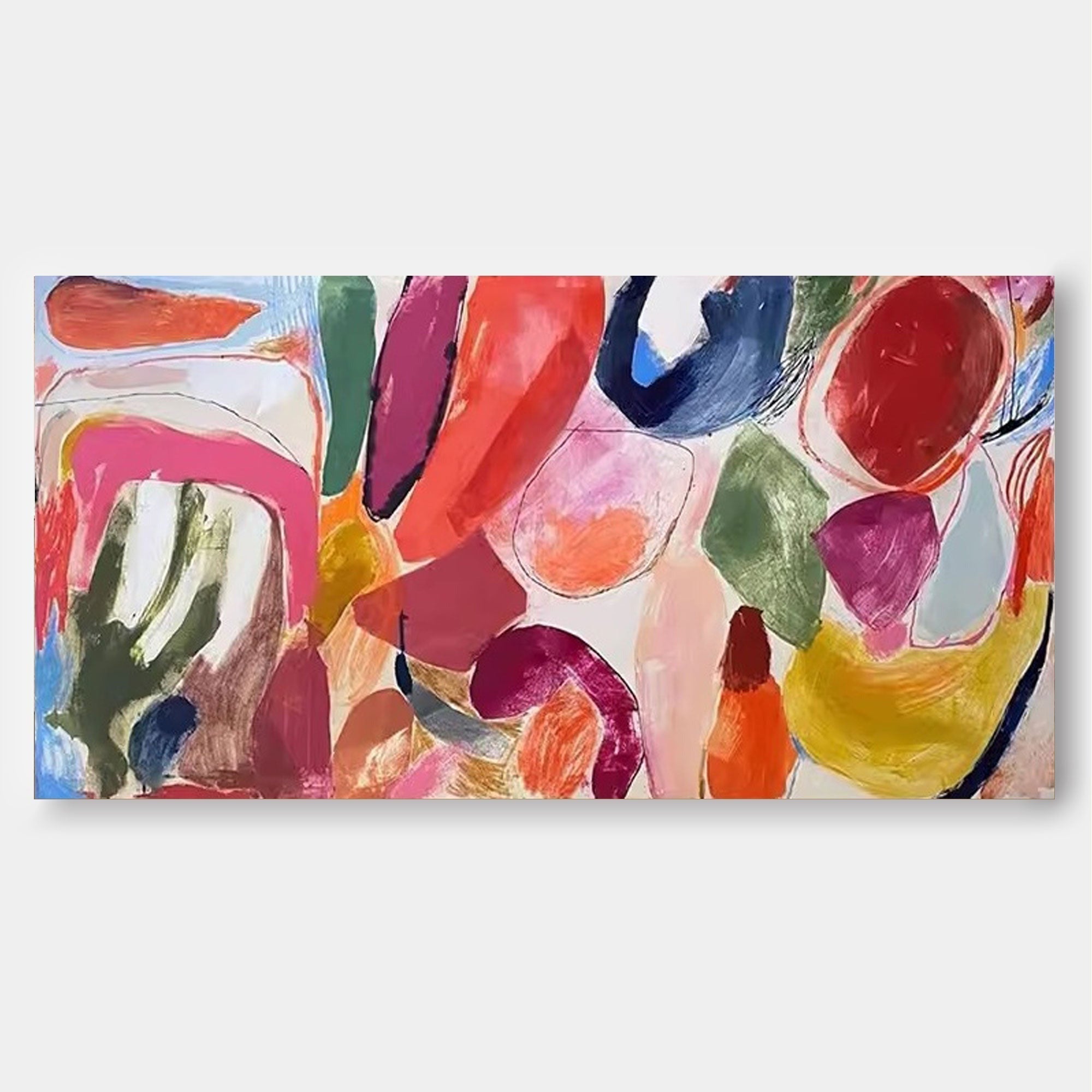 Vibrant Organic Shapes Abstract Art