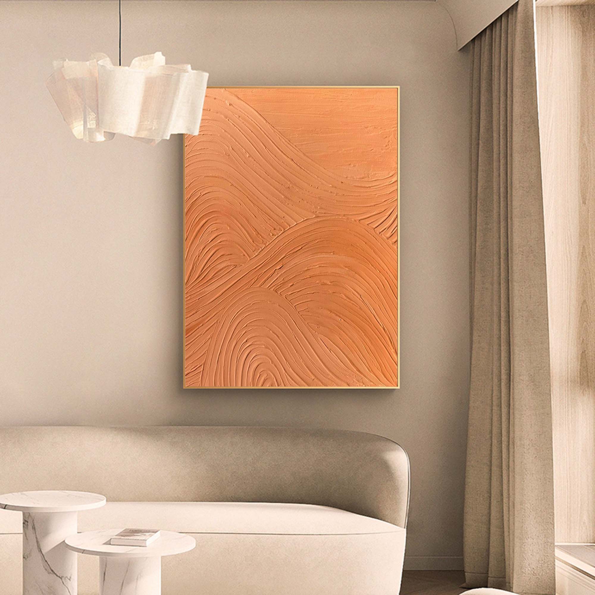 Textured Wave Pattern Terracotta Art