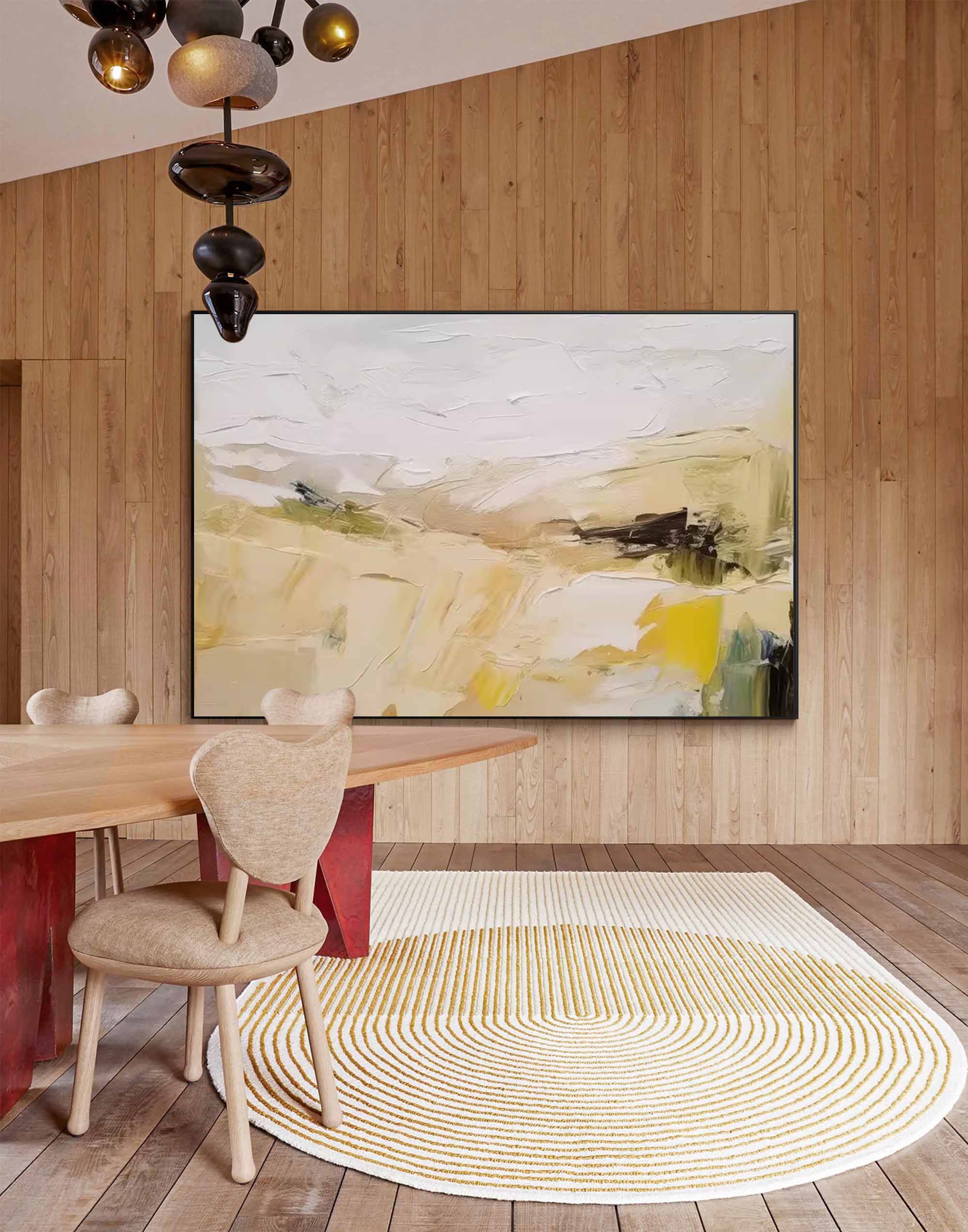 Textured Minimalist Landscape Art