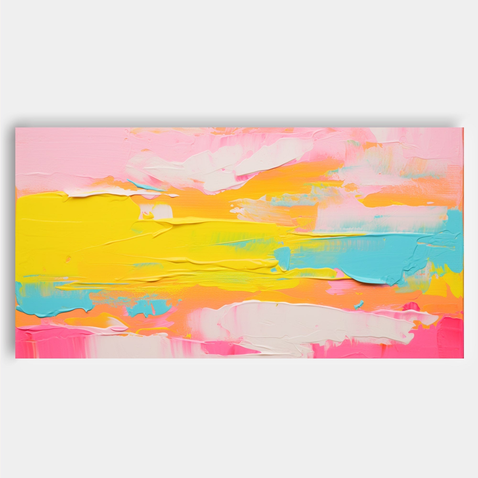 Golden Horizon Abstract Canvas