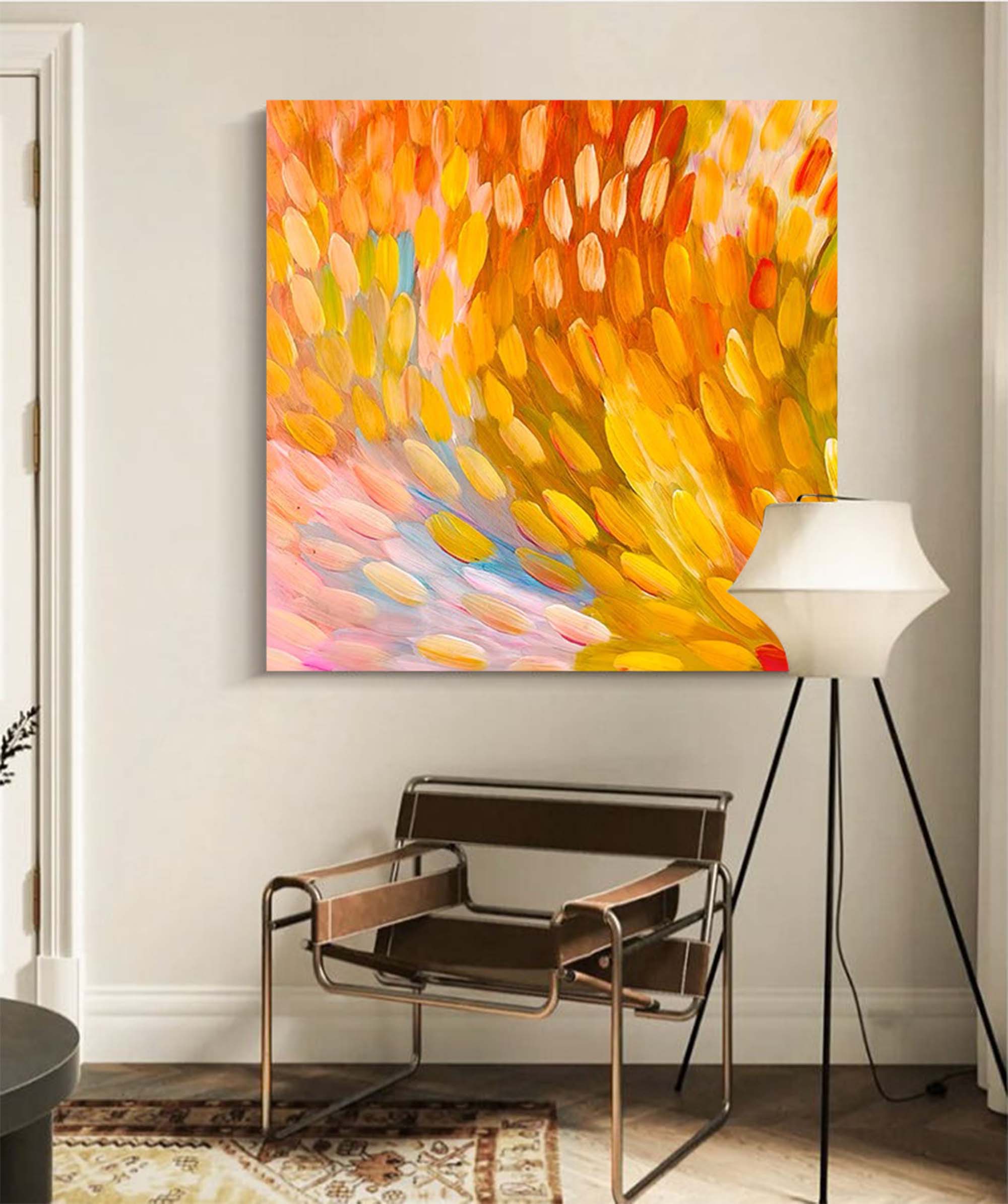 Vibrant Burst Abstract Oil Art