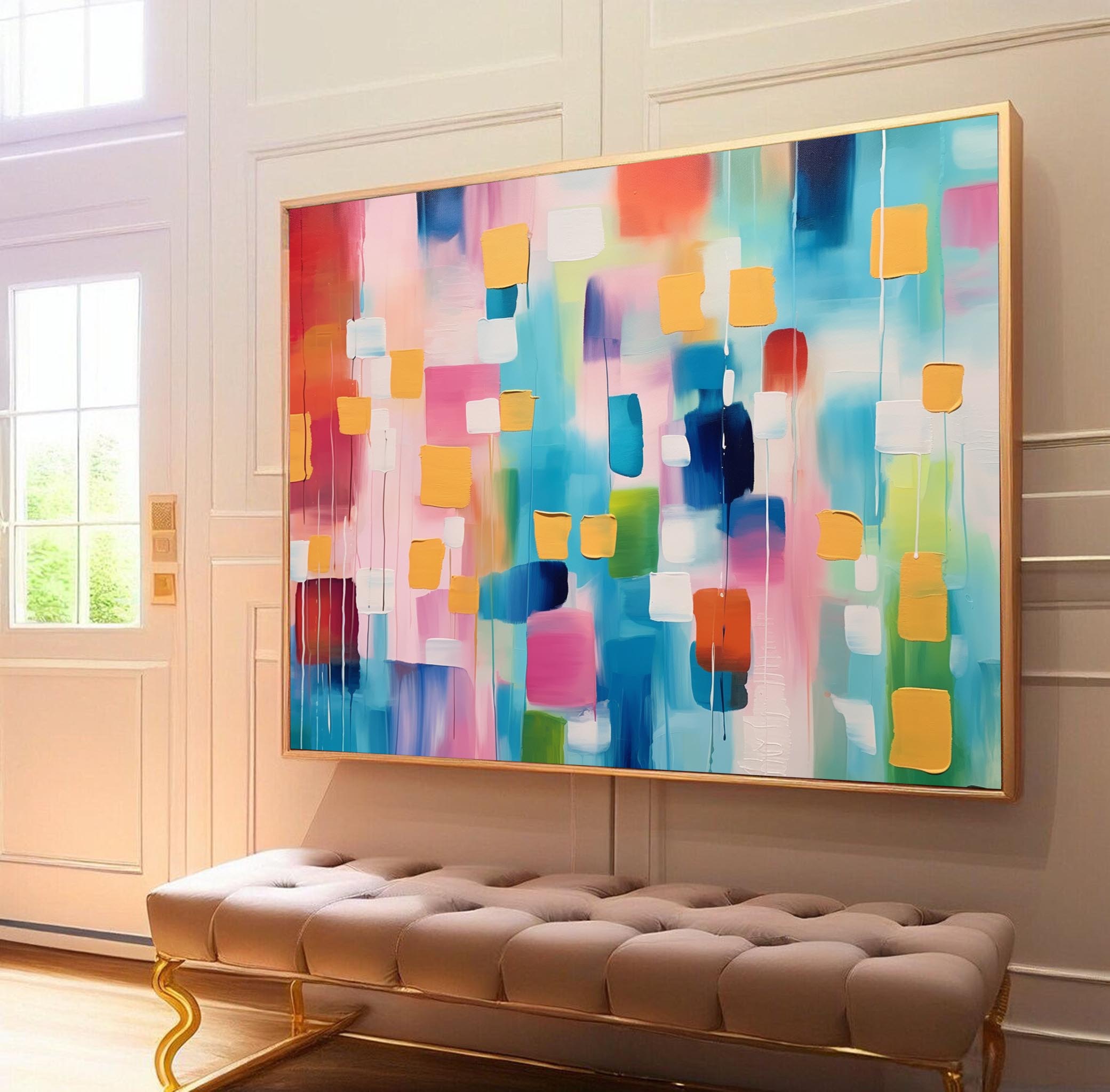 Geometric Abstract Color Block Art