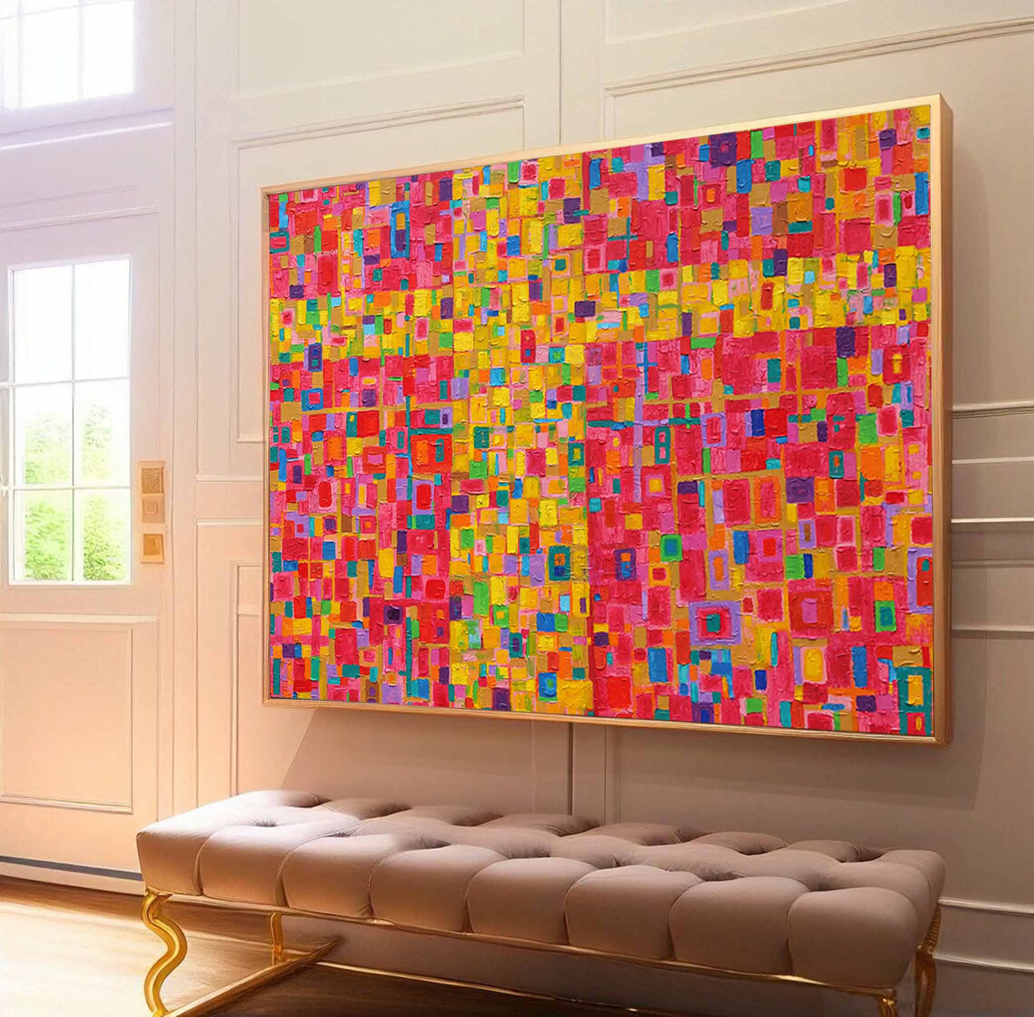 Radiant Mosaic Colorful Abstract Art