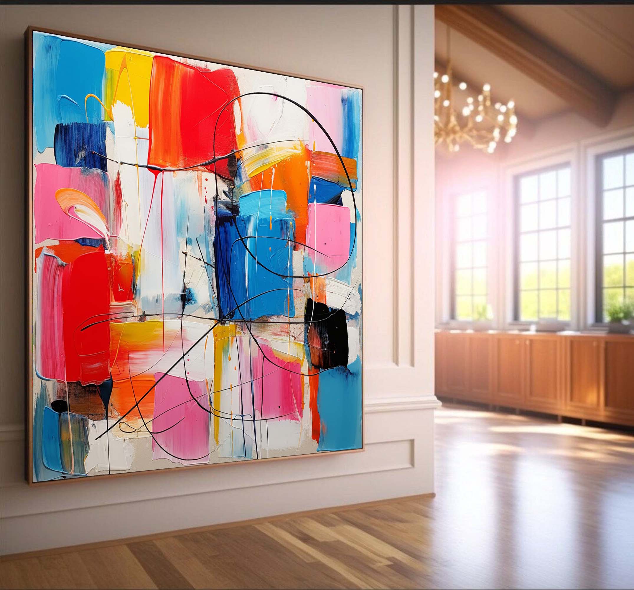 Vibrant Abstract Canvas Art