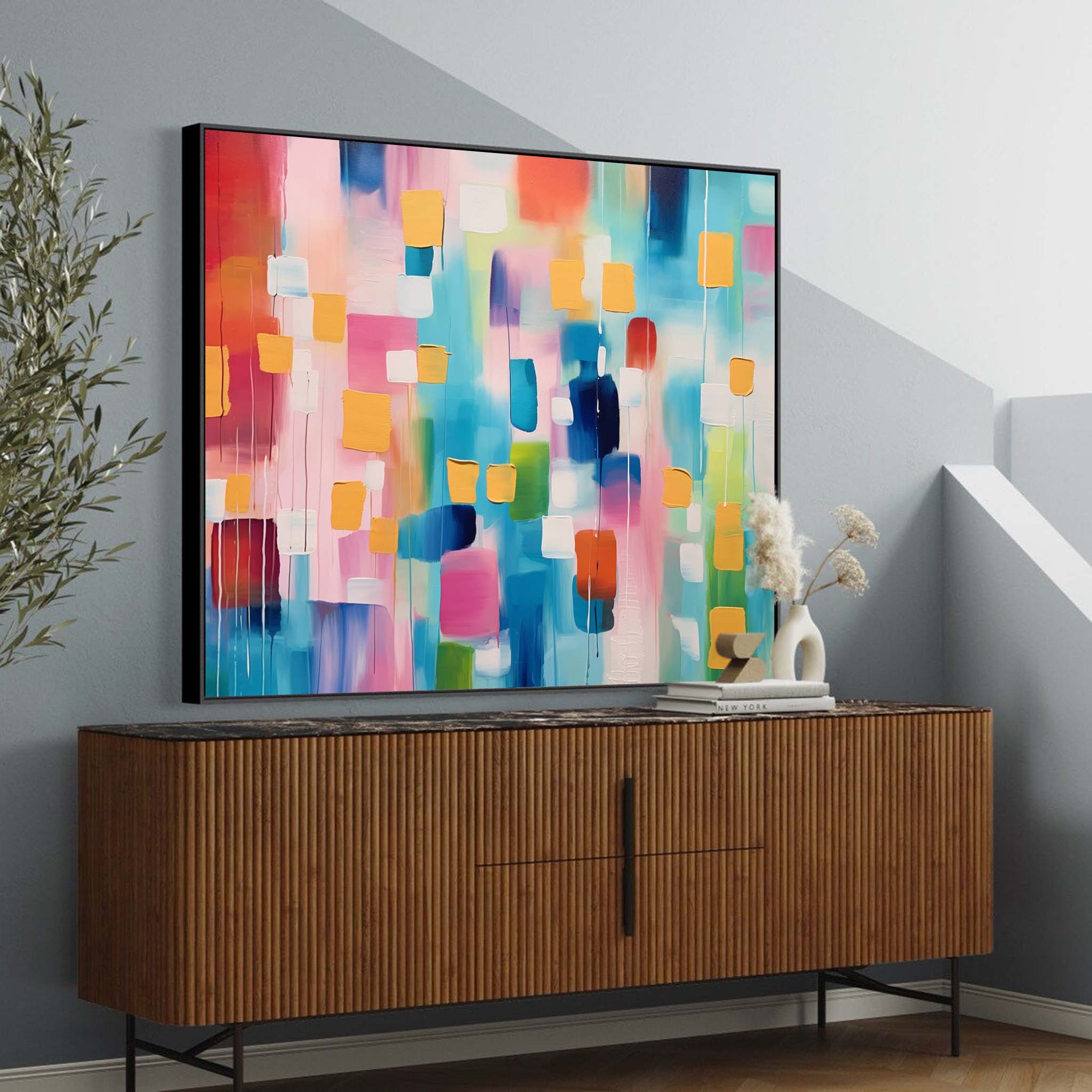 Geometric Abstract Color Block Art