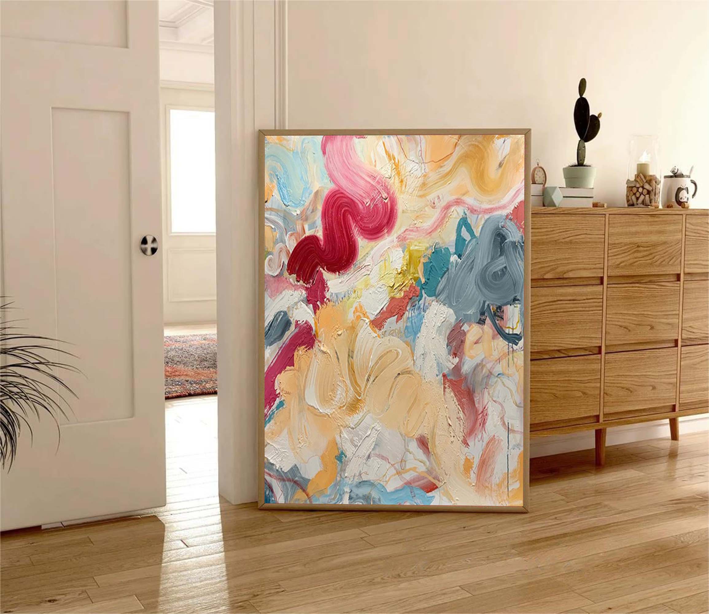 Whimsical Abstract Expressionist Canvas Art