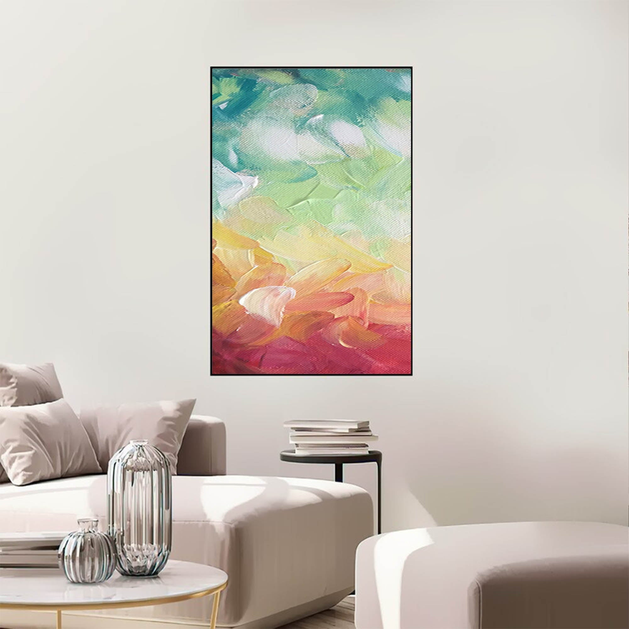 Vivid Abstract Textured Oil Painting