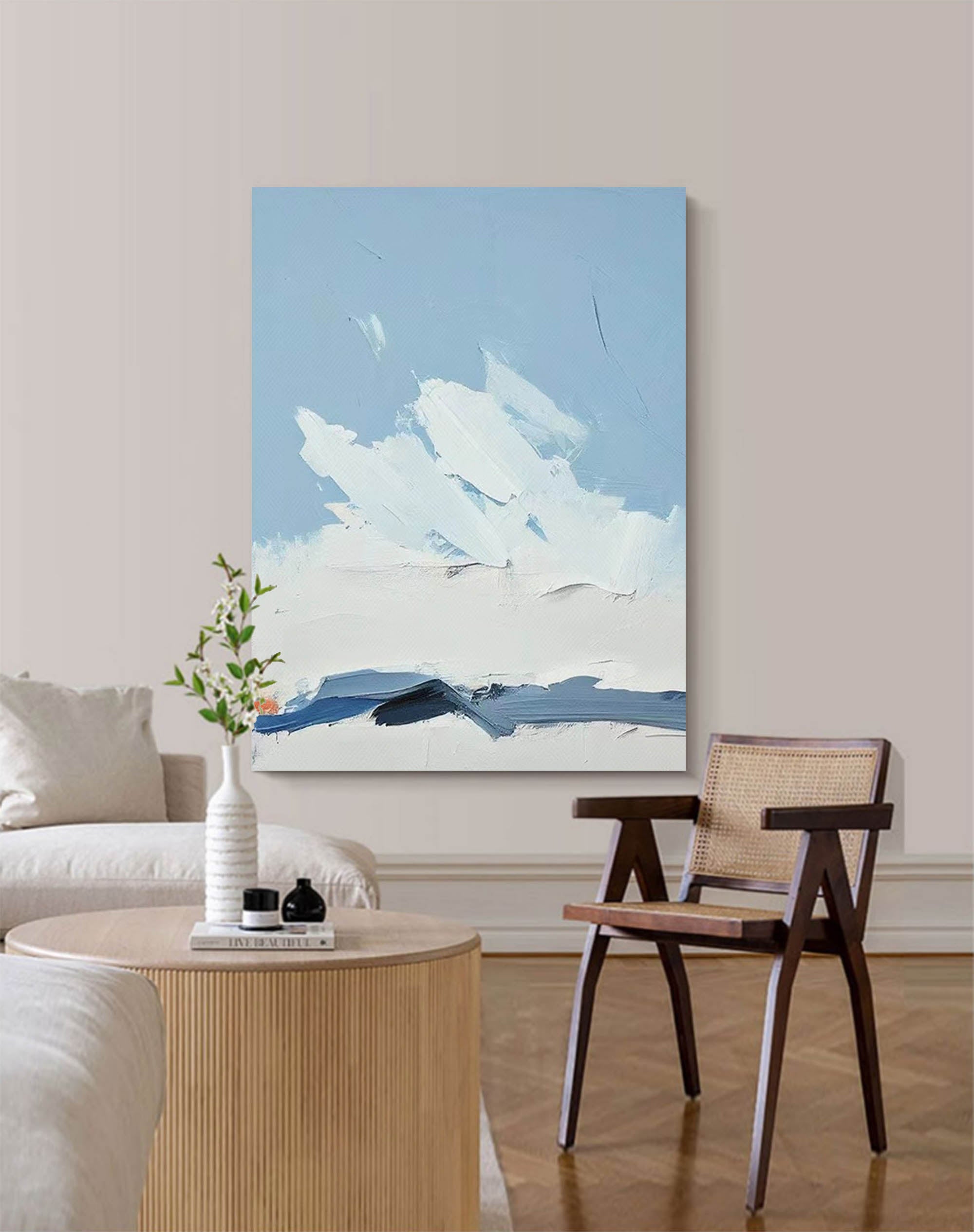 Serene Sky Abstract Minimalist Canvas Art