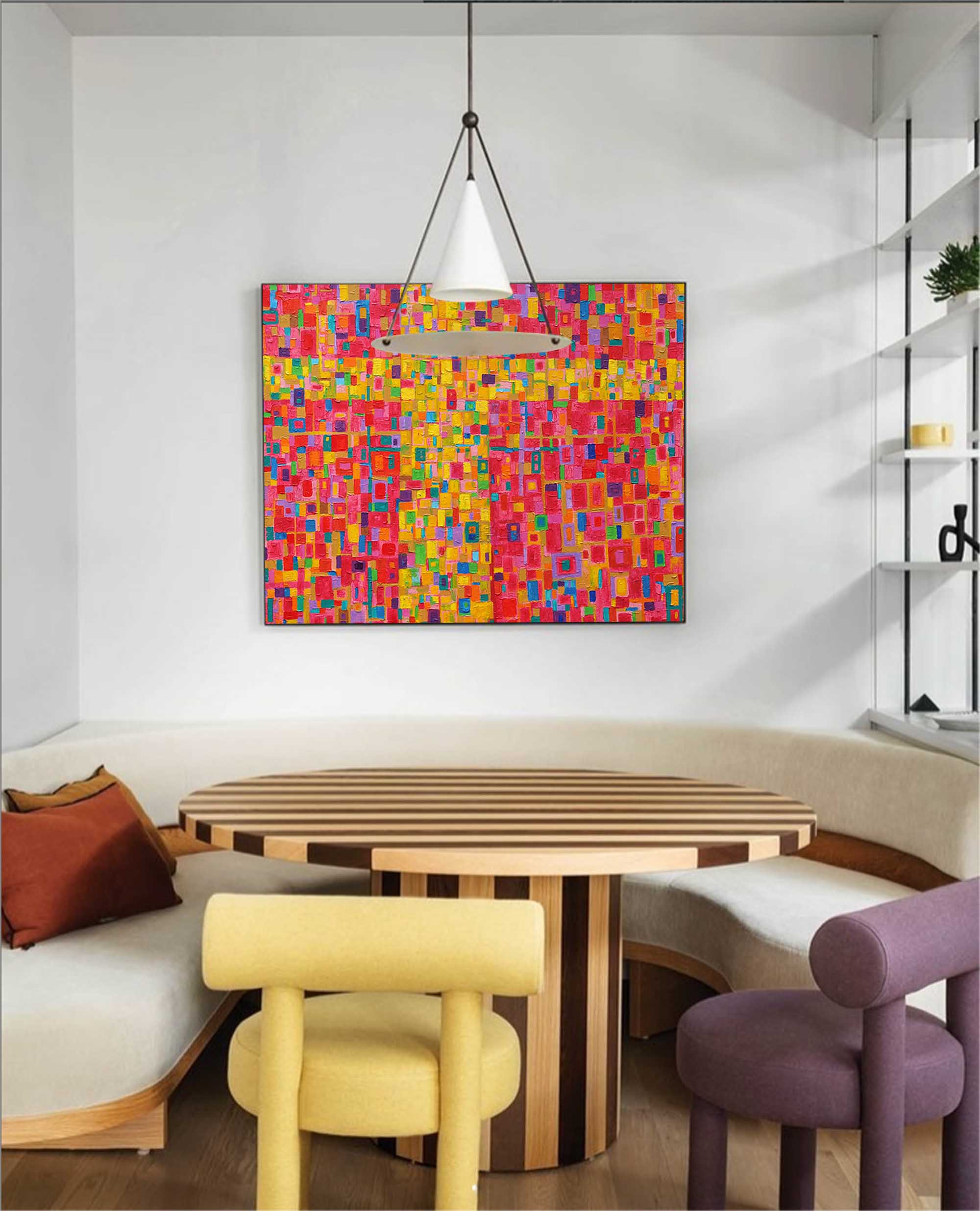 Radiant Mosaic Colorful Abstract Art