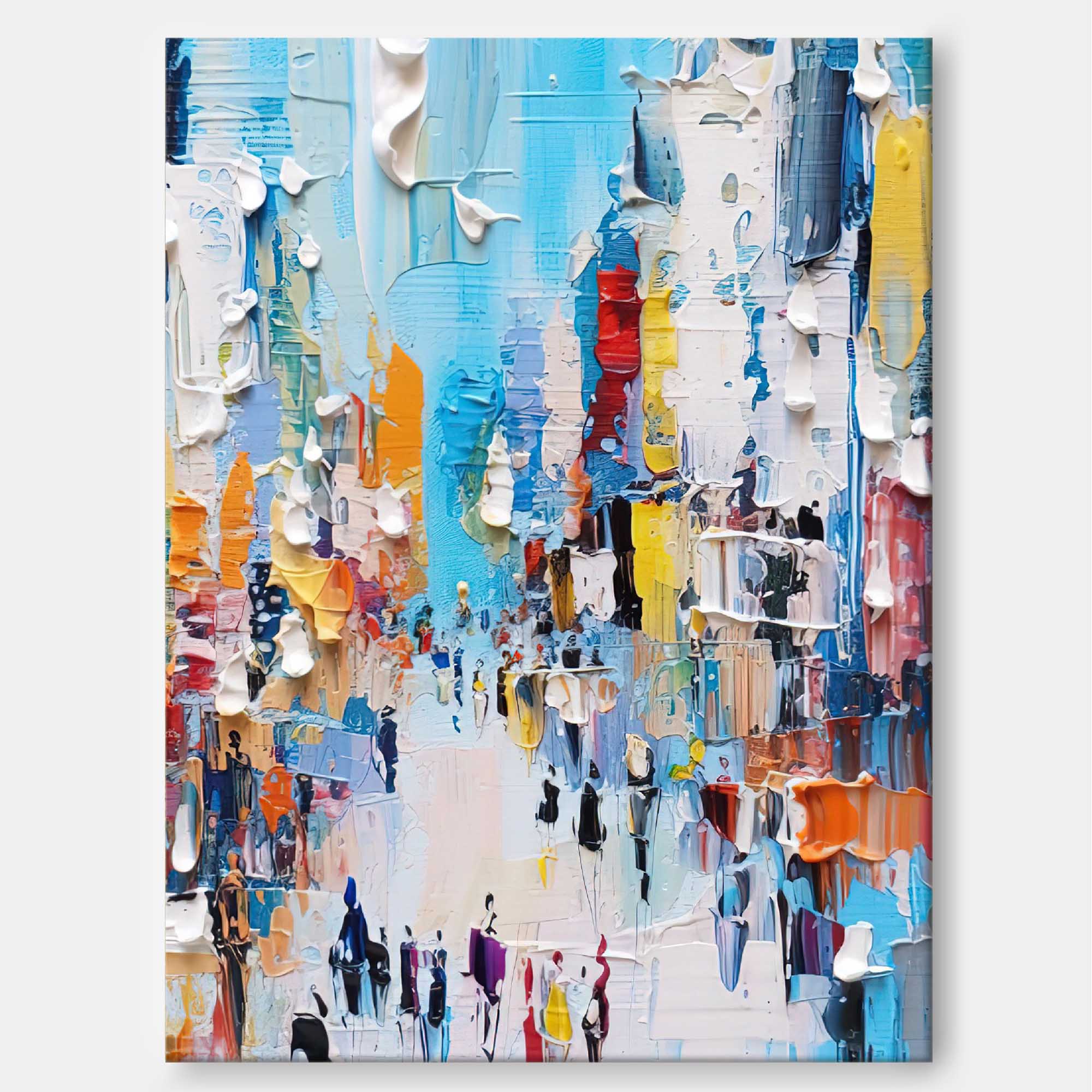 Abstract Light Cityscape Oil Painting