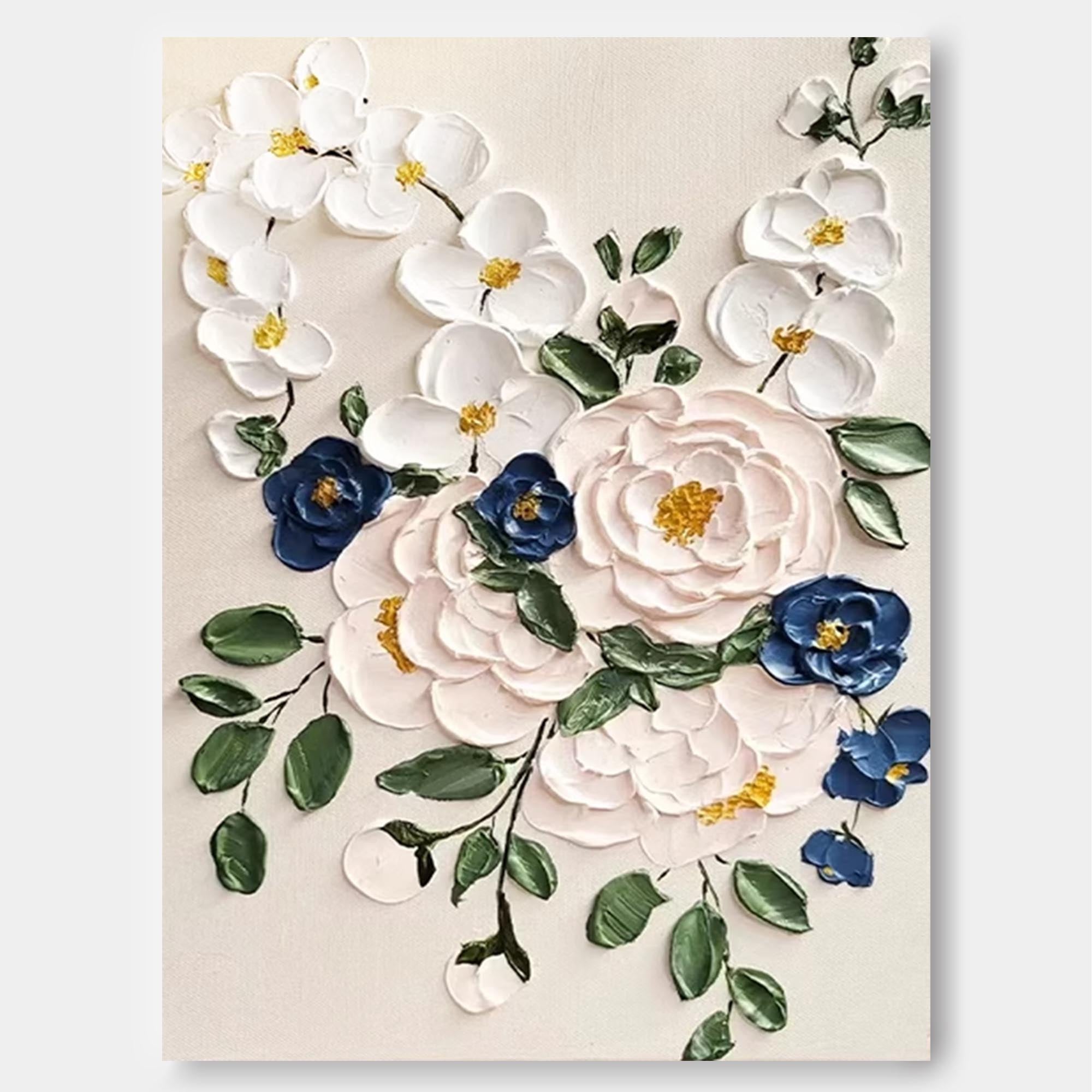 Elegant 3D Floral Canvas Art