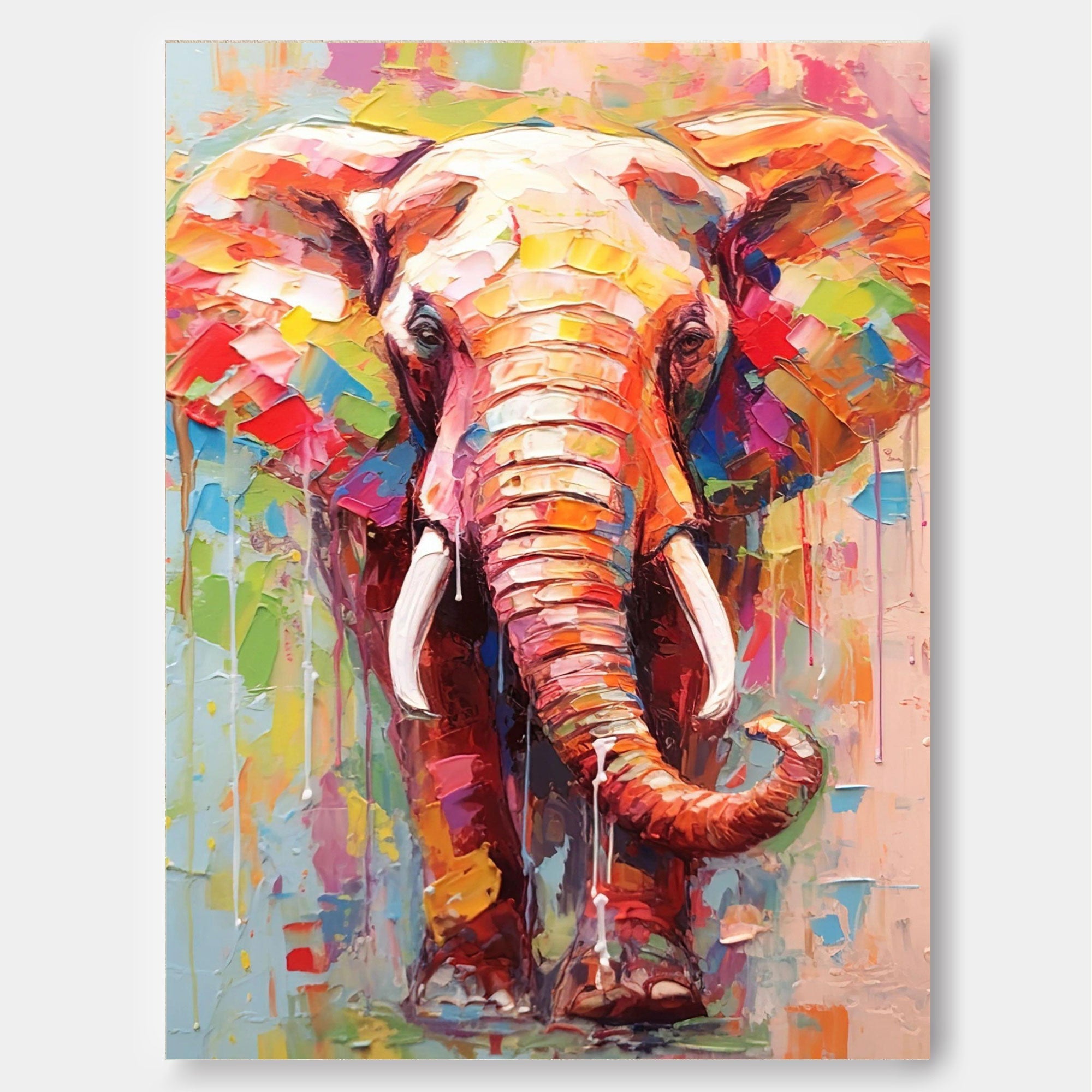 Radiant Elephant in Vivid Colors