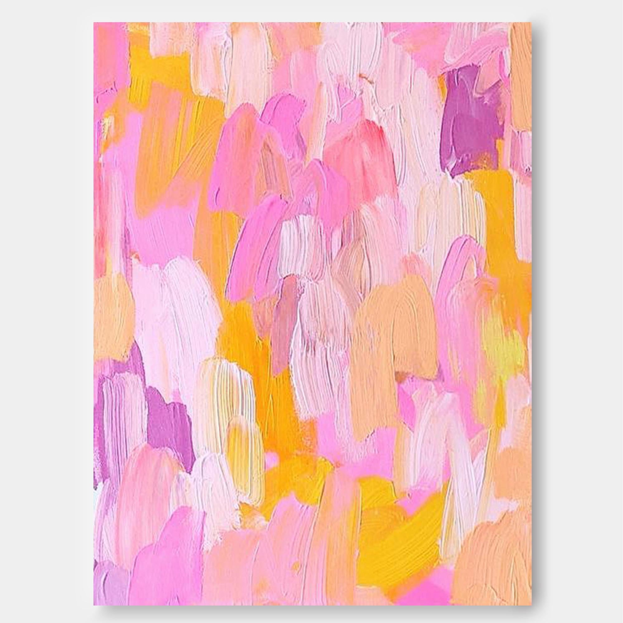 Blush Harmony Textured Abstract Art