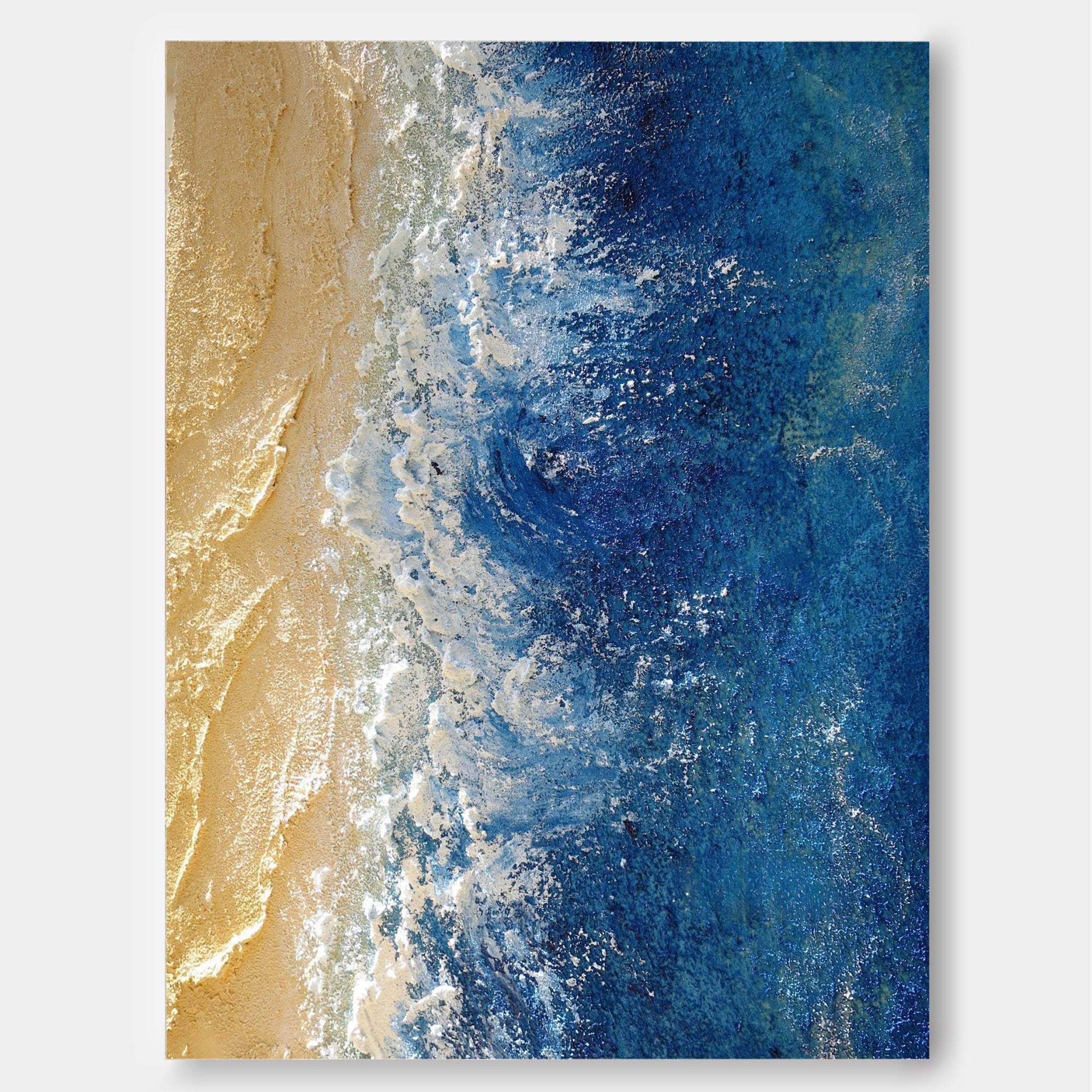 Abstract Diptych in Teal and Gold