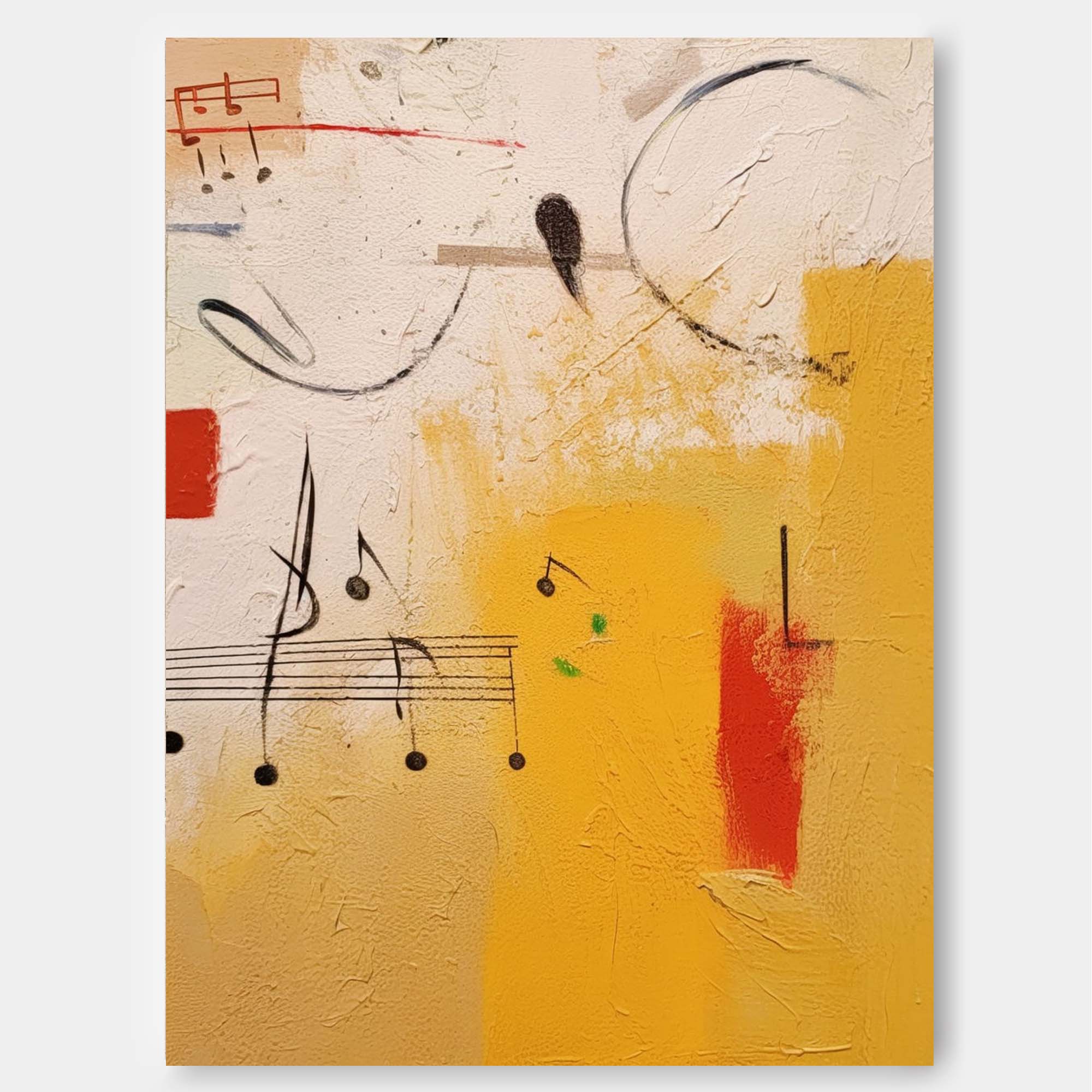 Abstract Rhythms in Yellow and Red