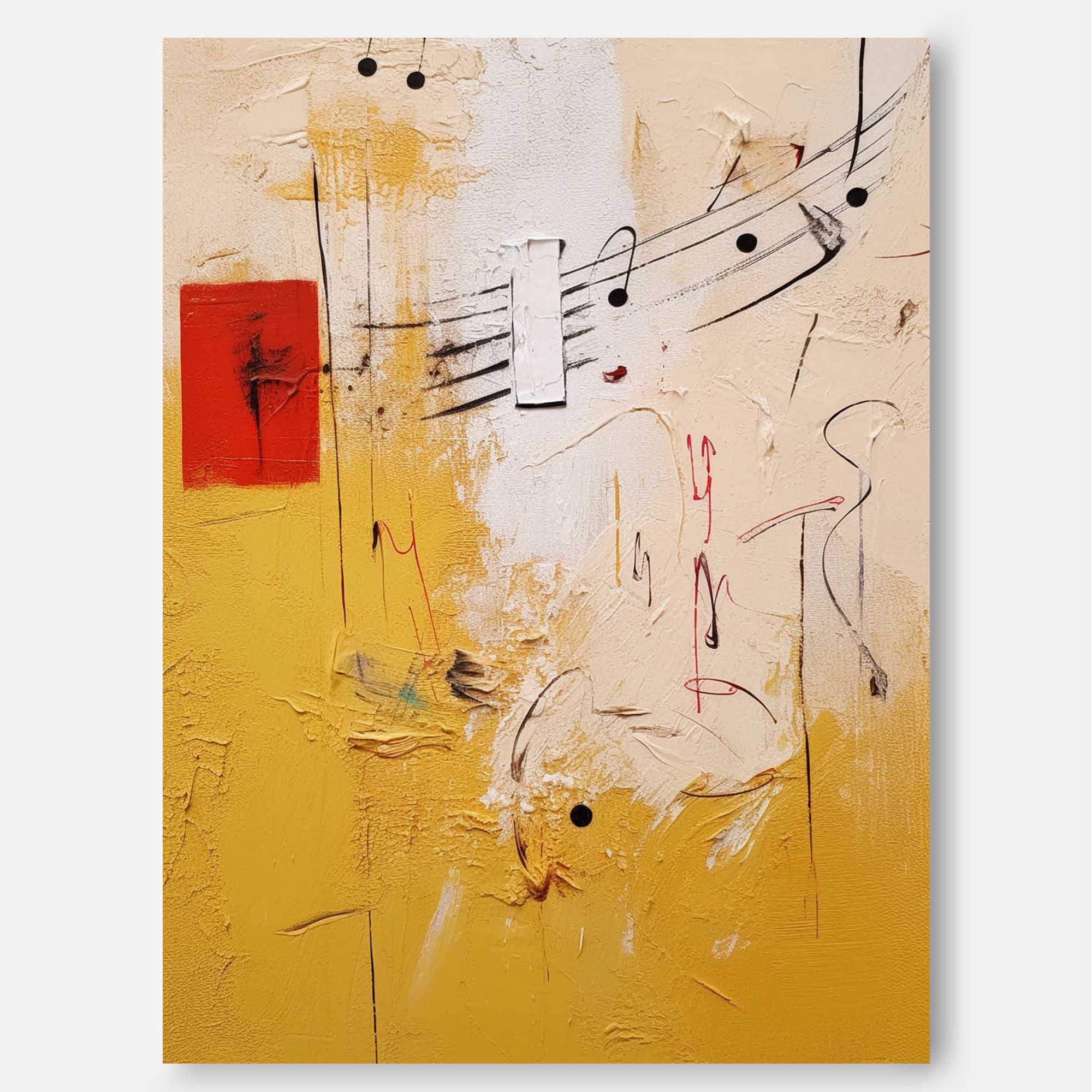 Abstract Melody Textured Canvas