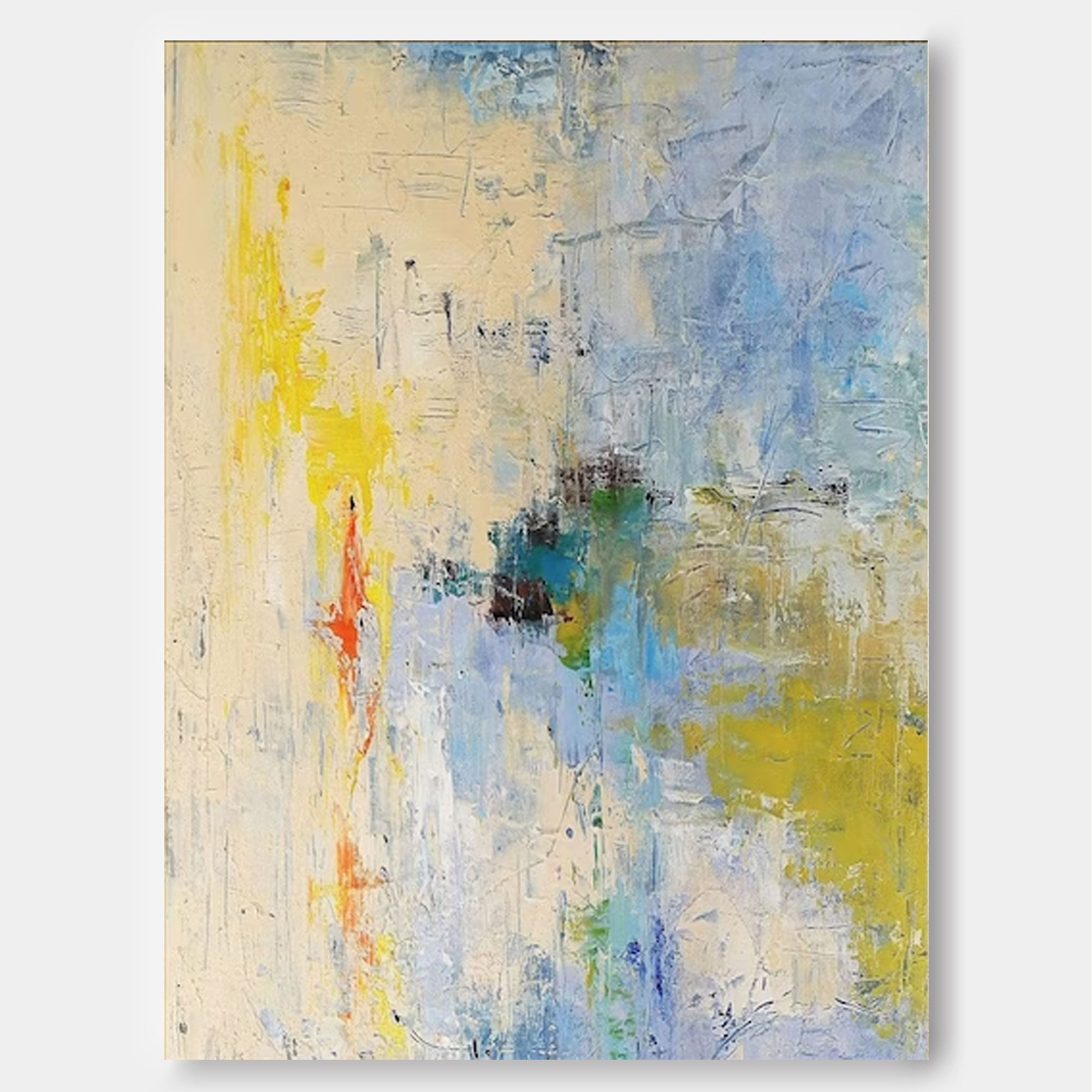 Light Abstract Textured Canvas Art