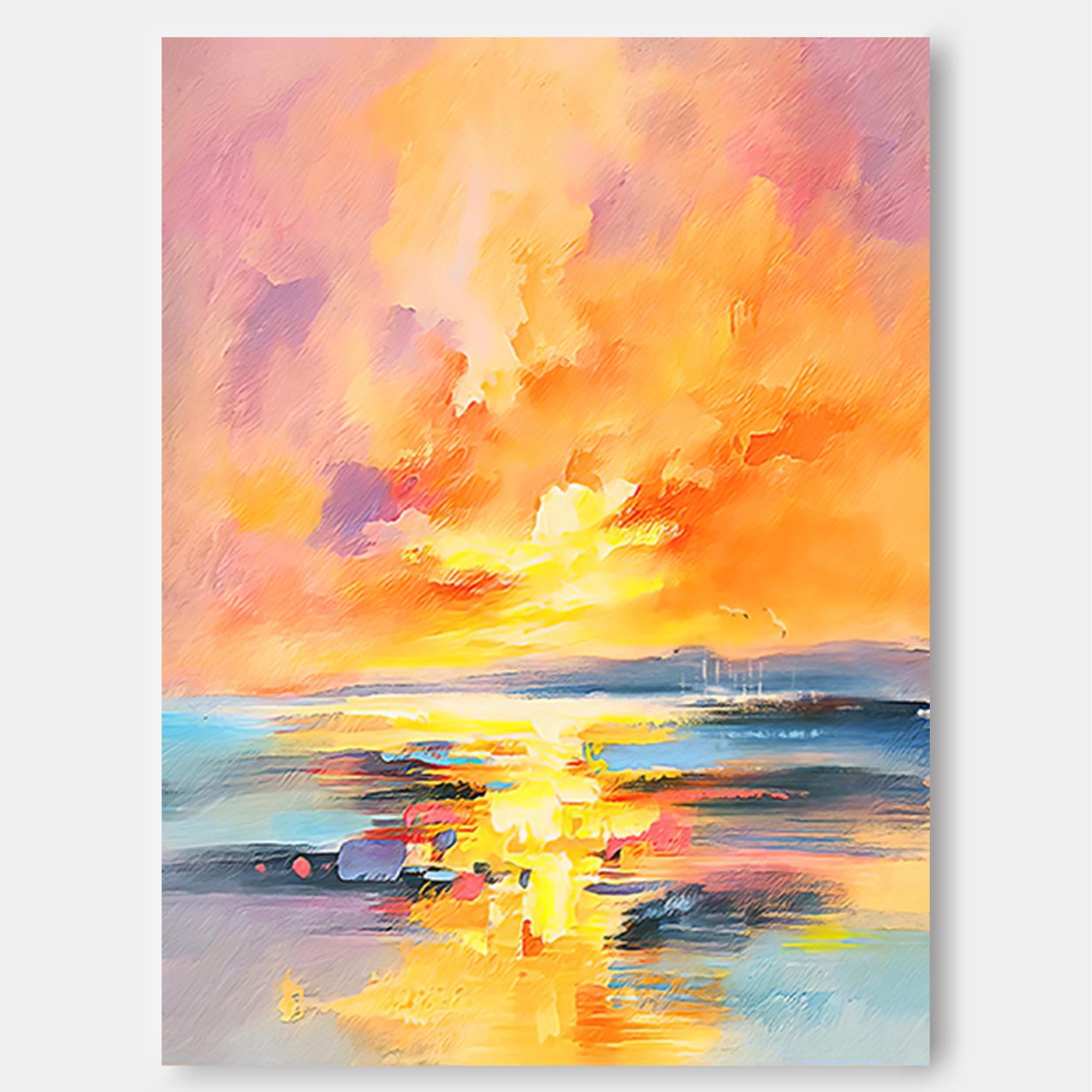 Vibrant Sunset Abstract Landscape