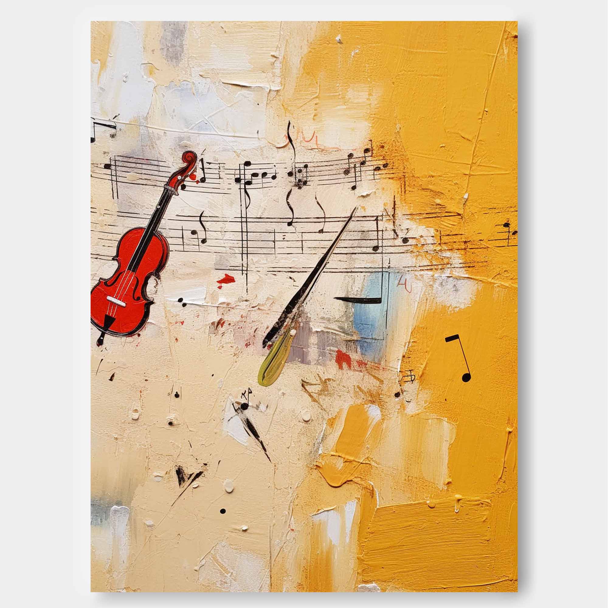 Violin & Melody Abstract Canvas