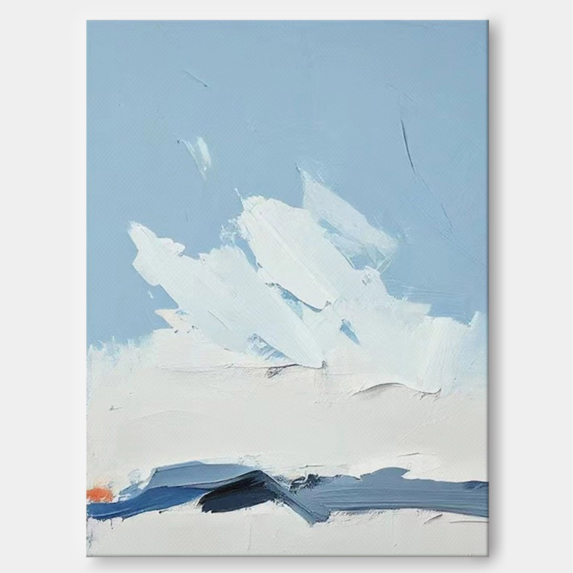 Serene Sky Abstract Minimalist Canvas Art