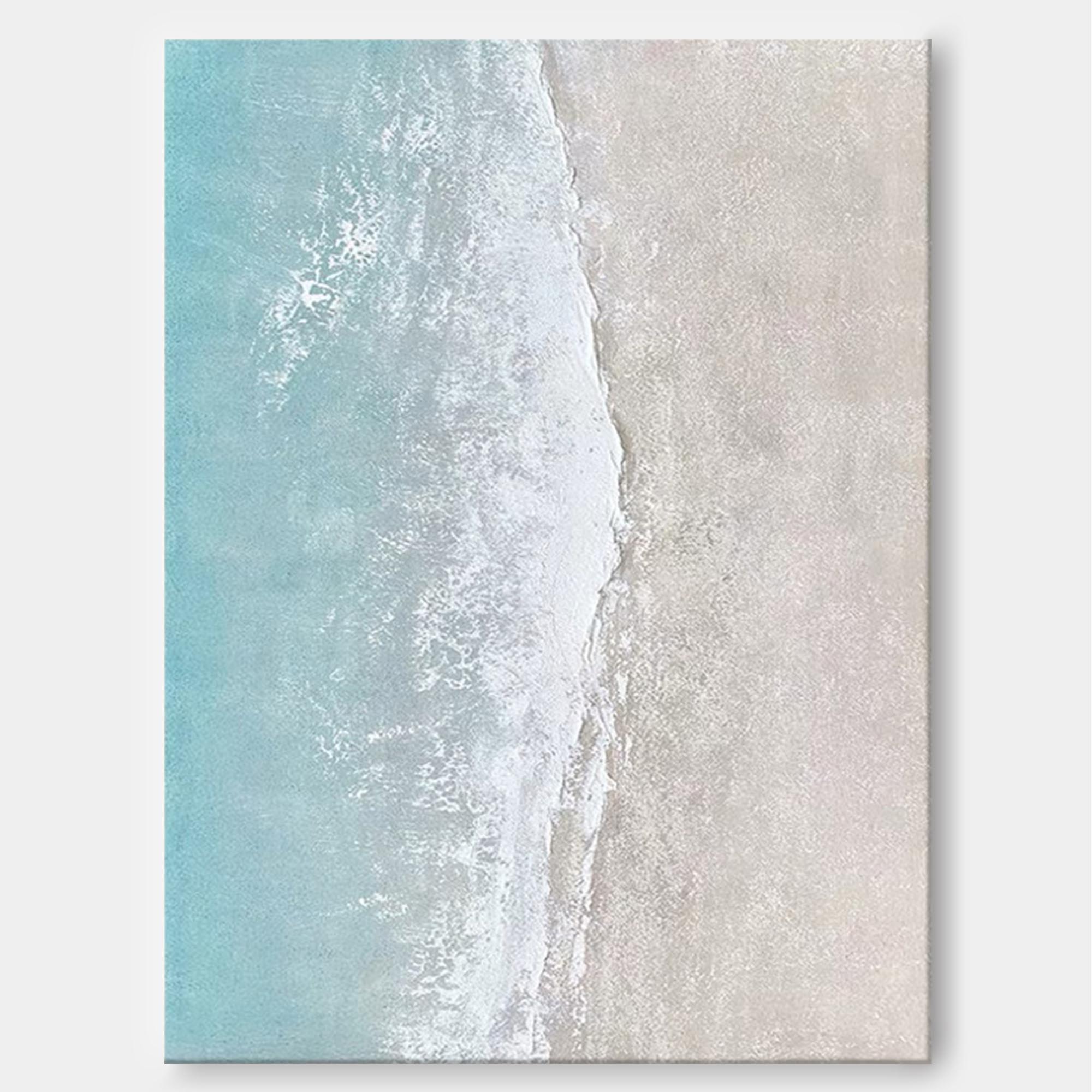 Serene Coastal Aerial View Art