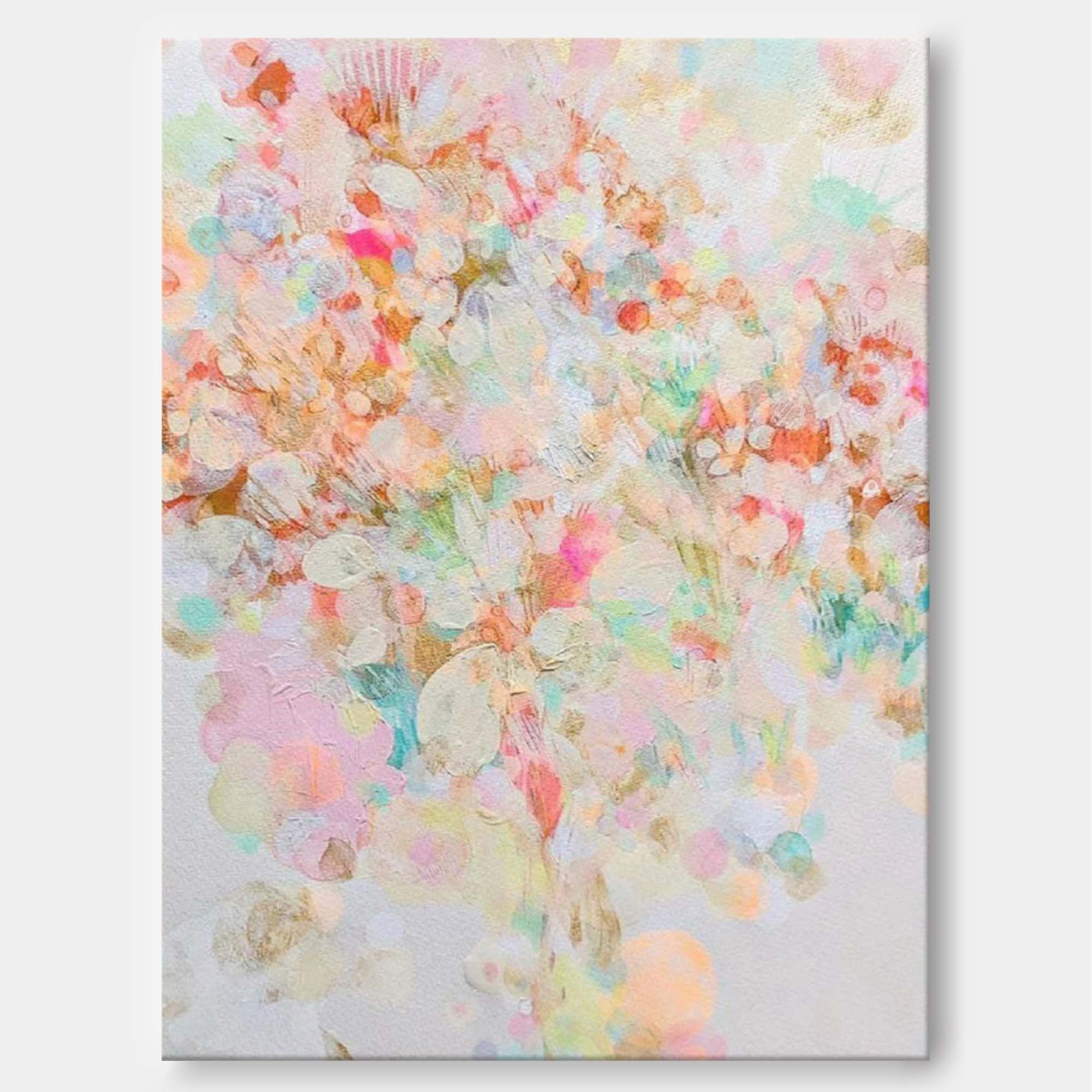 Whimsical Soft Pastel Abstract Floral Art