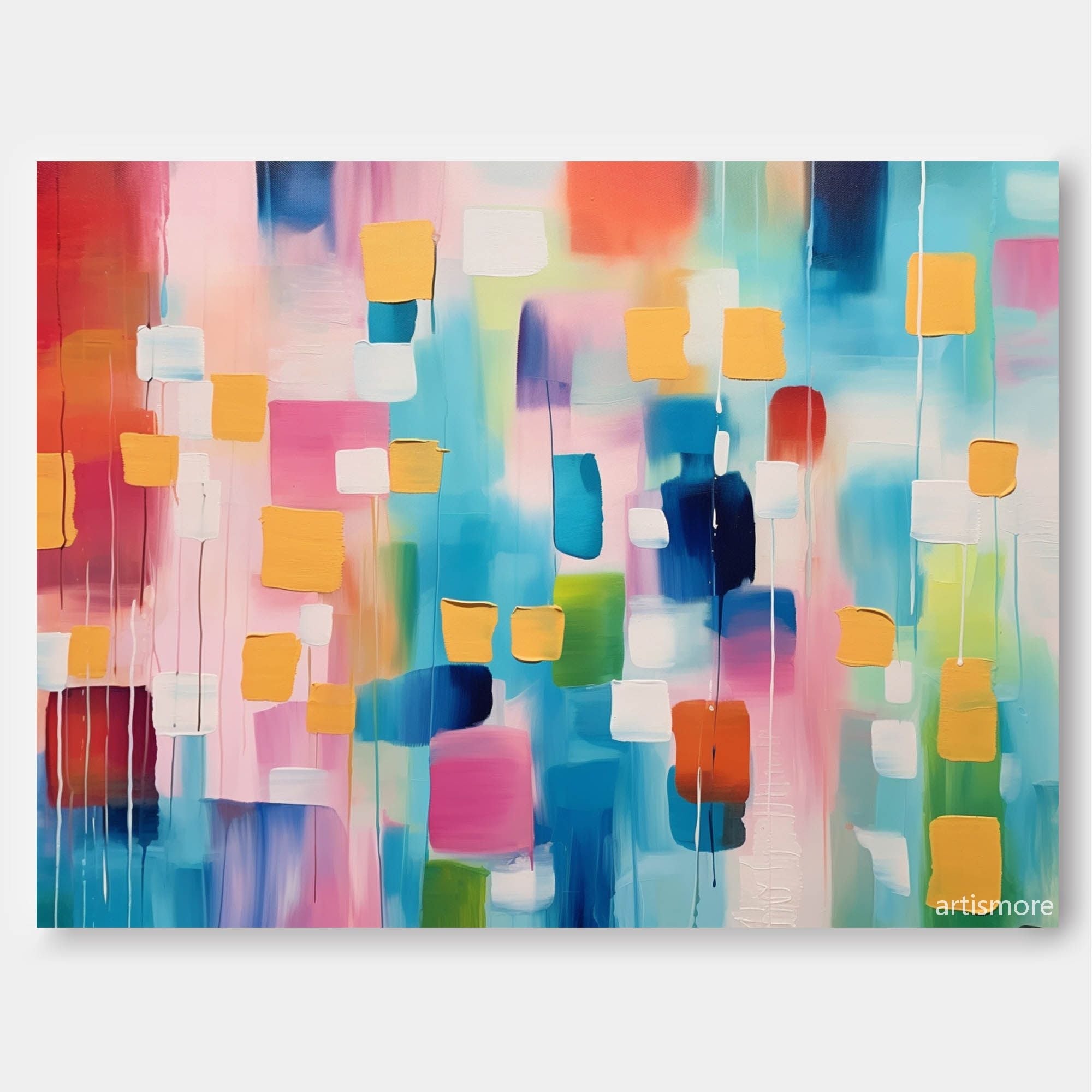 Geometric Abstract Color Block Art