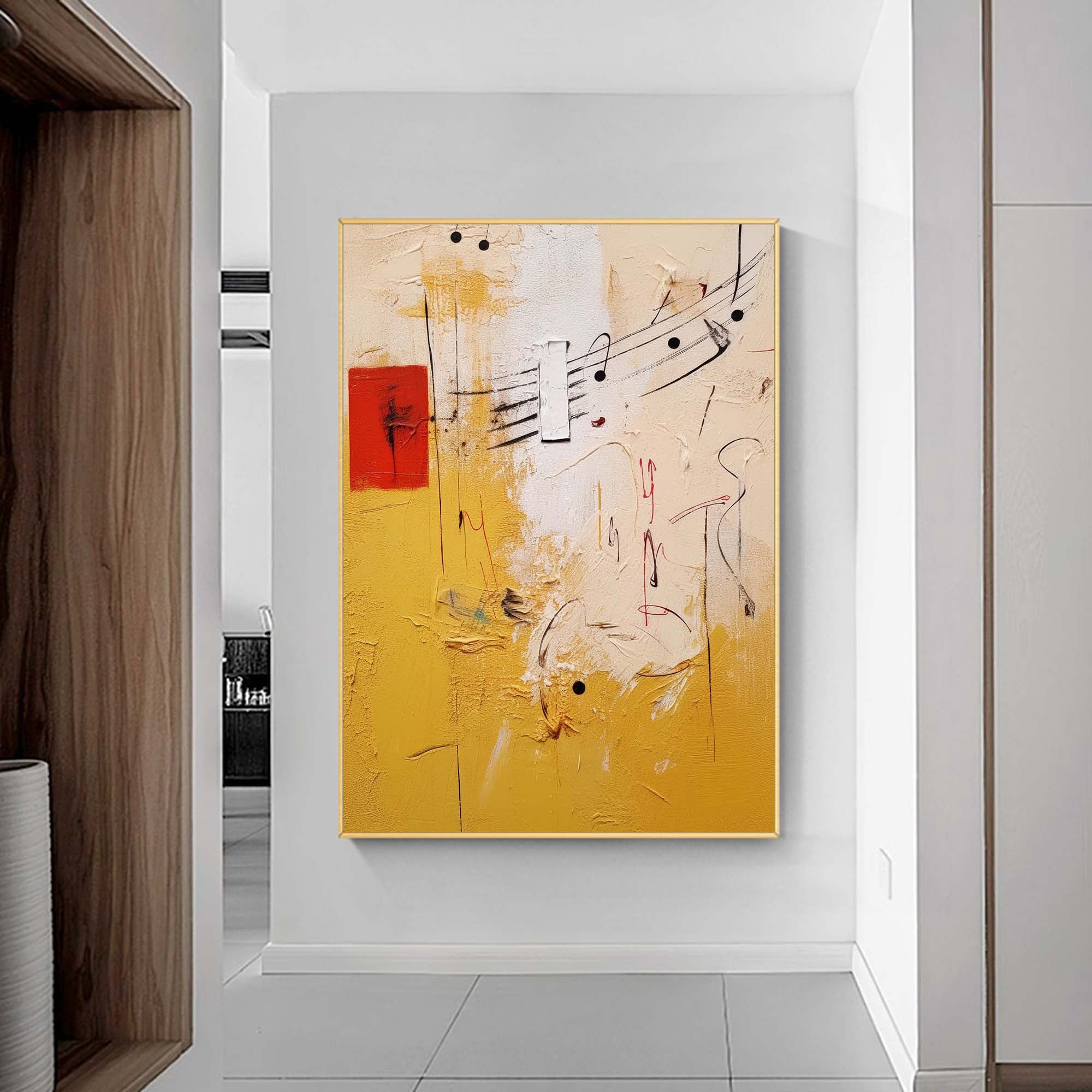 Abstract Melody Textured Canvas