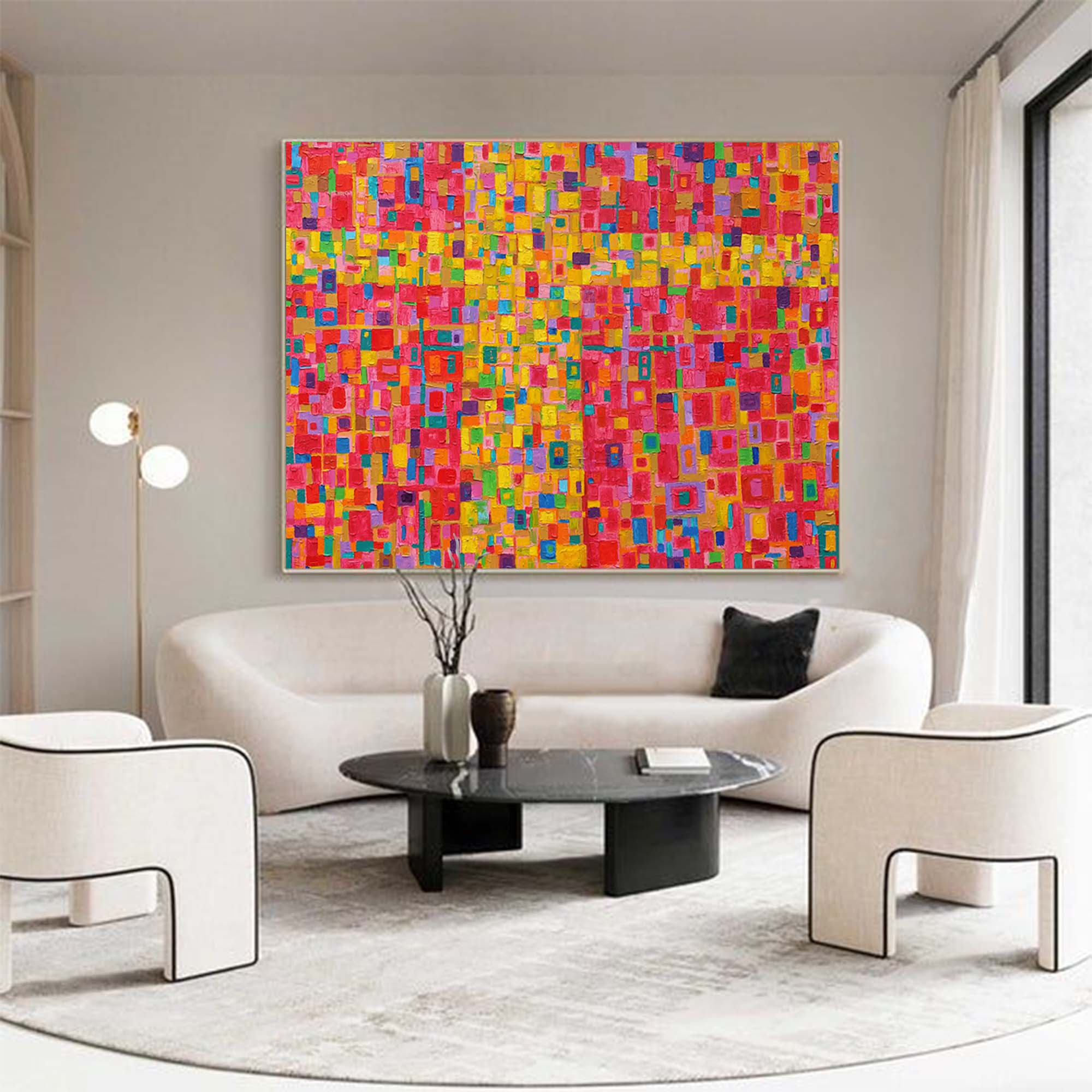 Radiant Mosaic Colorful Abstract Art