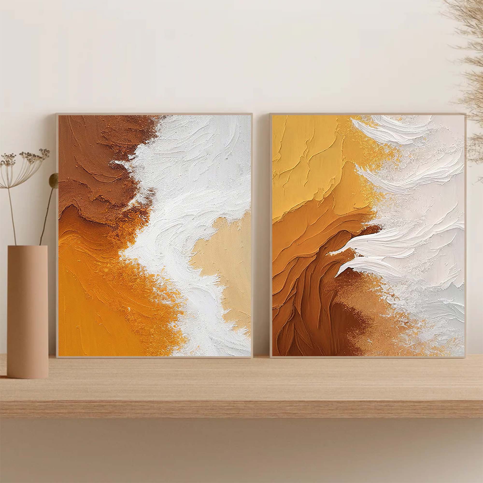 Earth Tones Textured Art Set