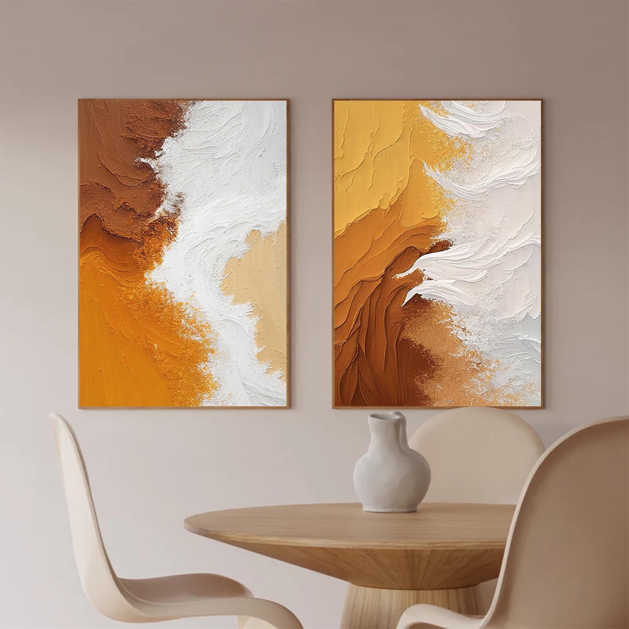 Earth Tones Textured Art Set