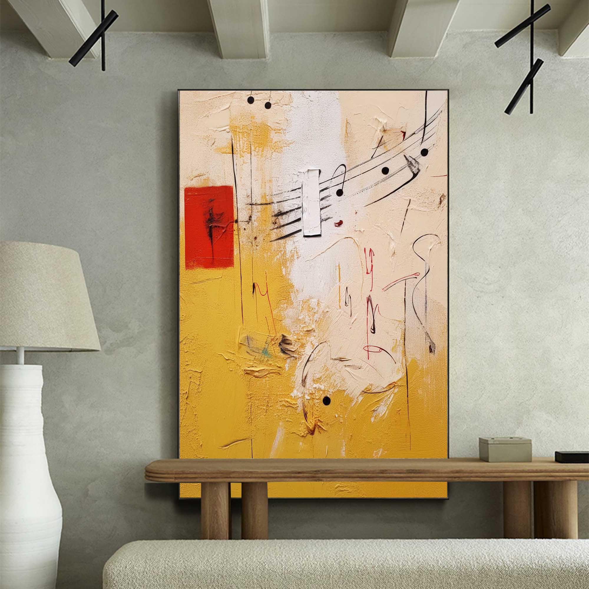 Abstract Melody Textured Canvas