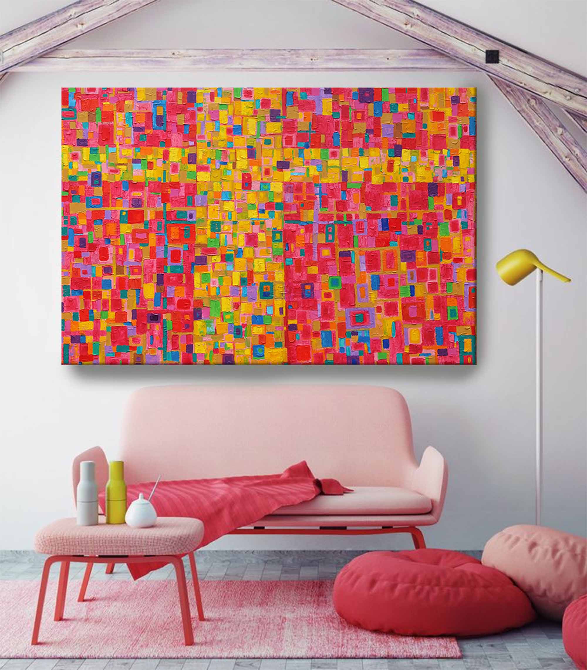 Radiant Mosaic Colorful Abstract Art