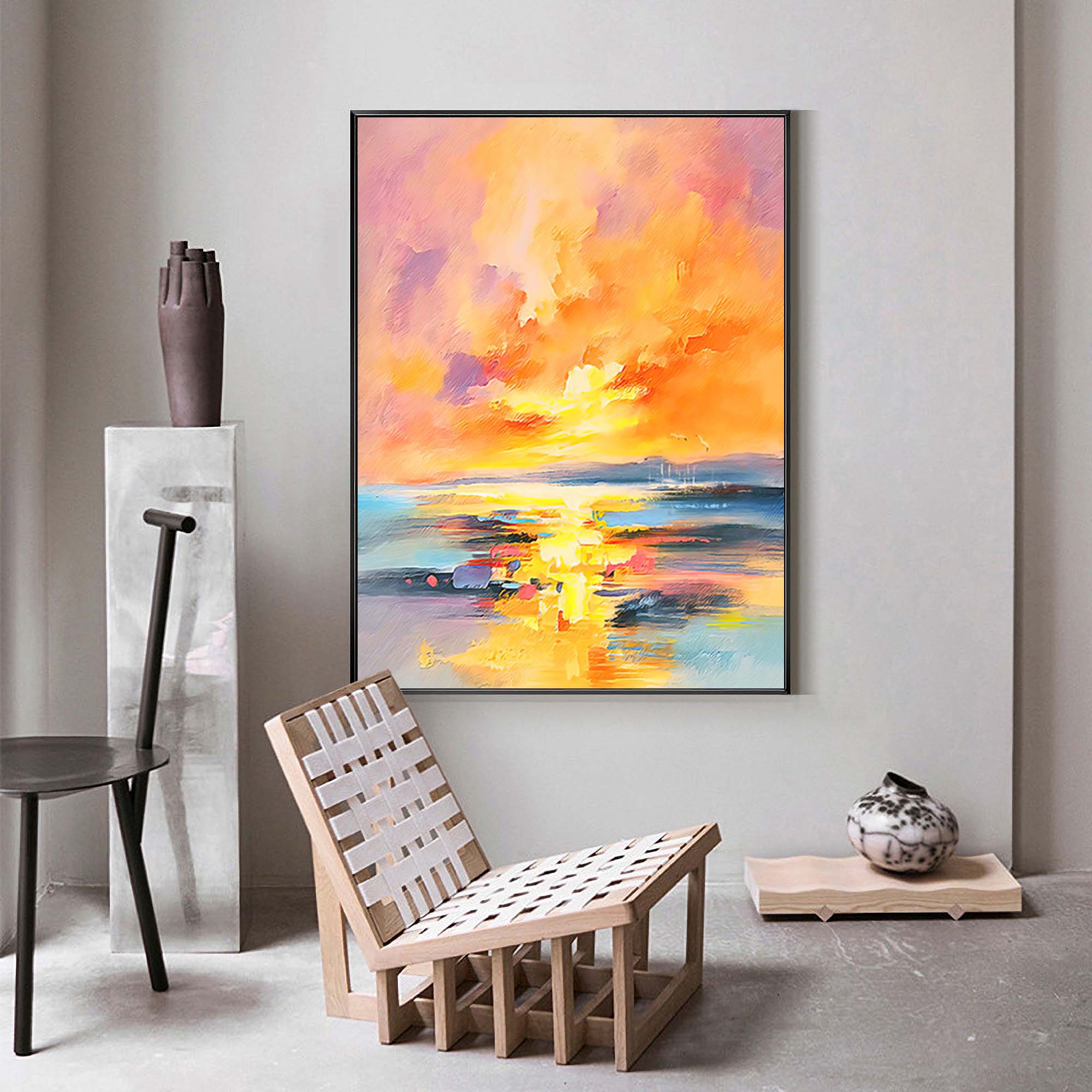 Vibrant Sunset Abstract Landscape