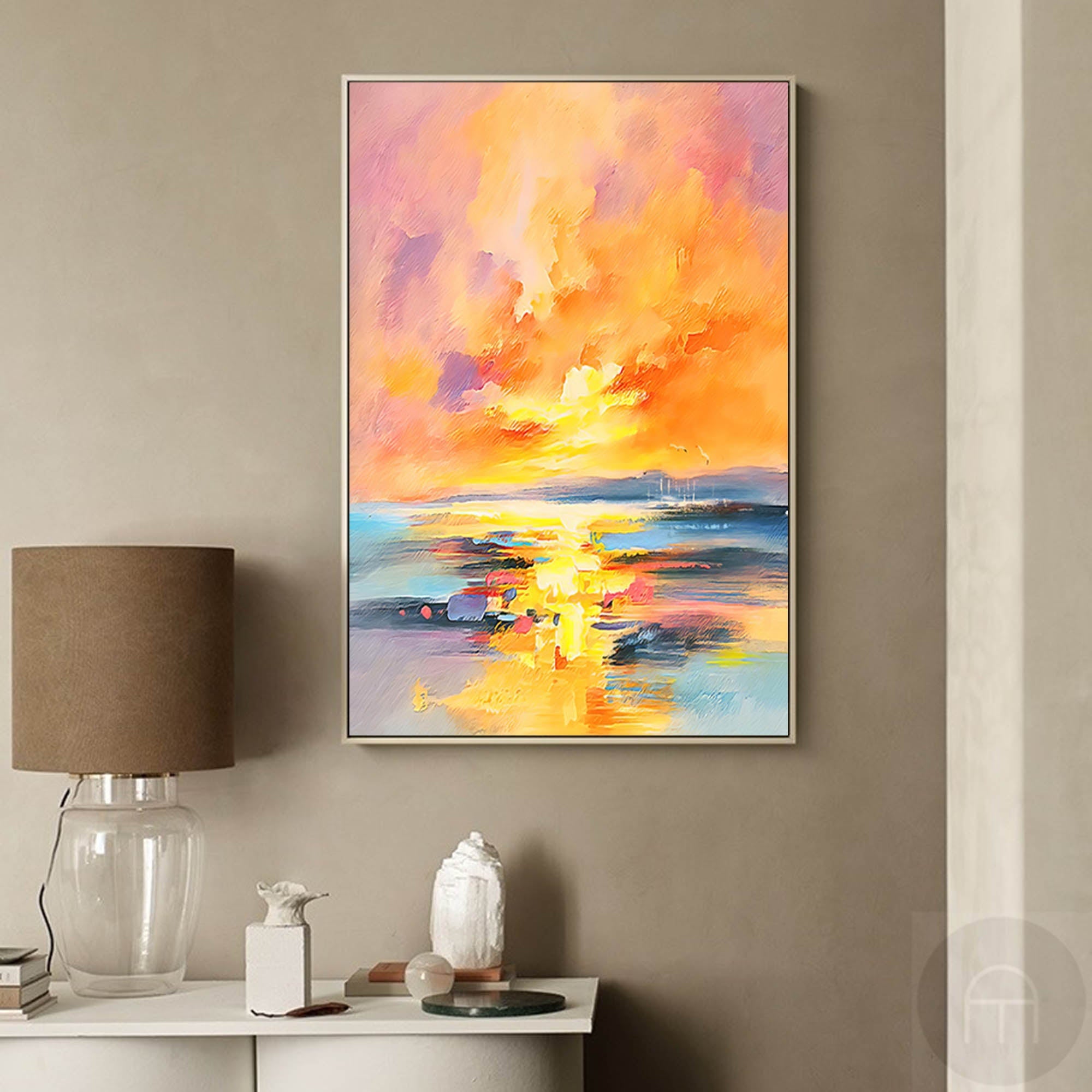 Vibrant Sunset Abstract Landscape