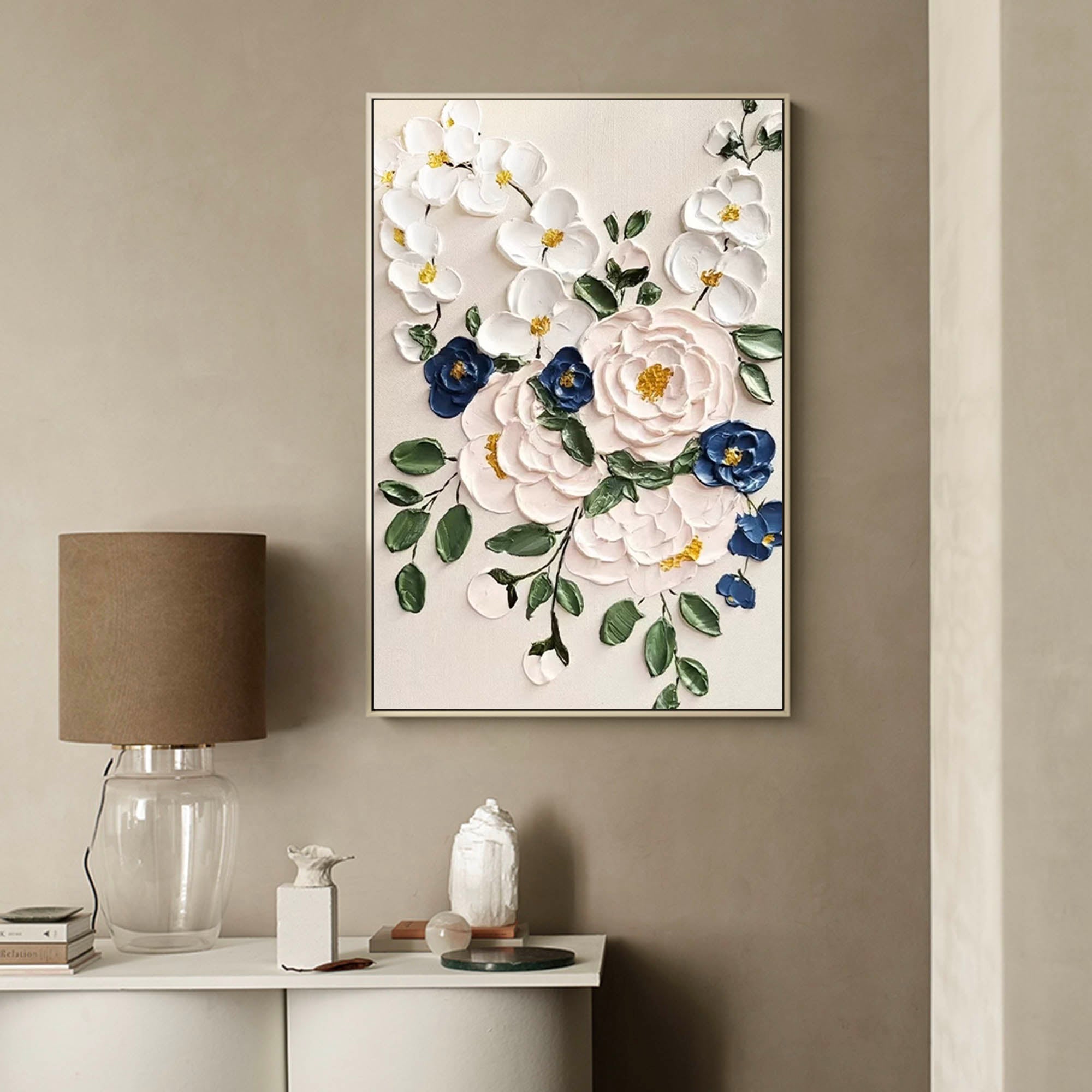 Elegant 3D Floral Canvas Art