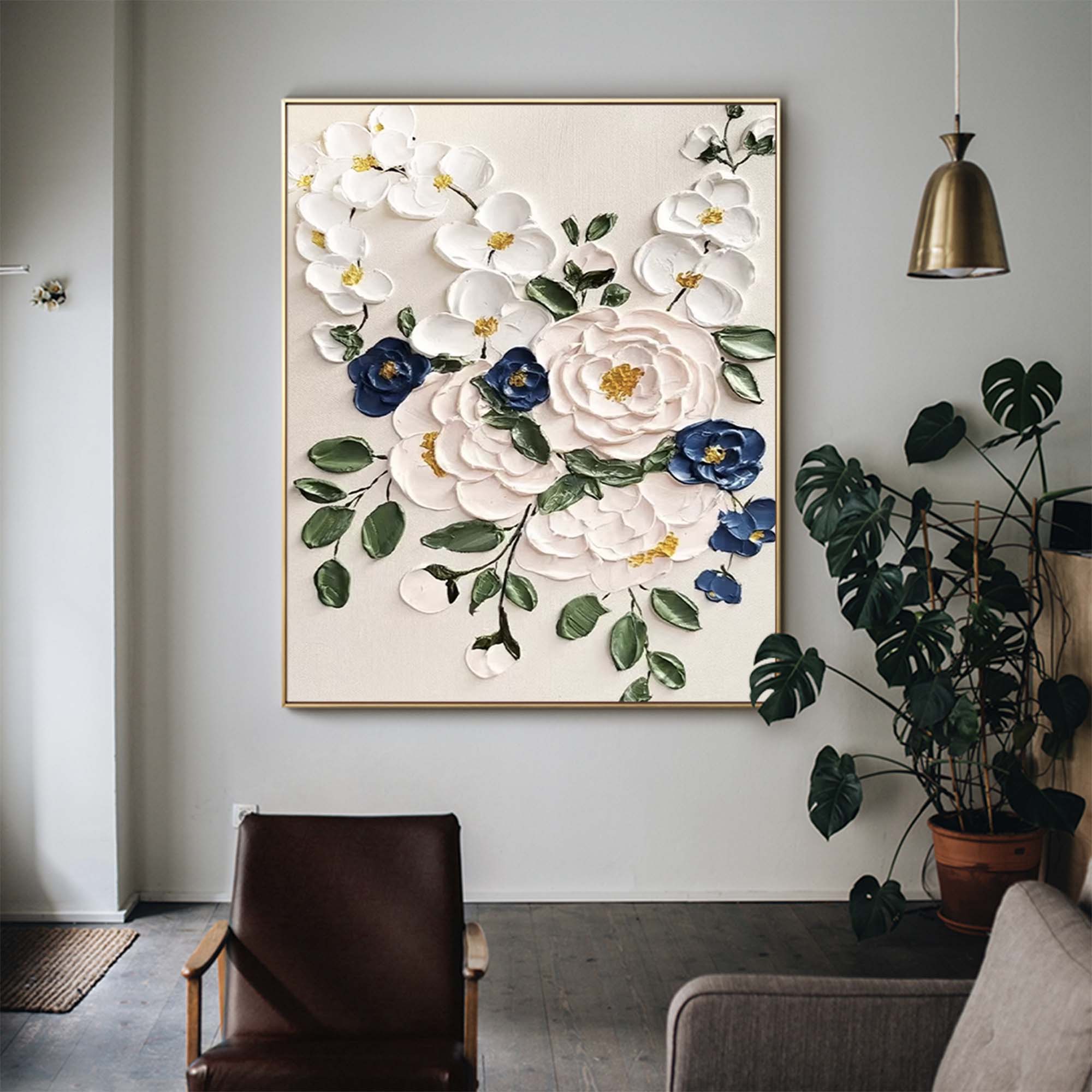 Elegant 3D Floral Canvas Art