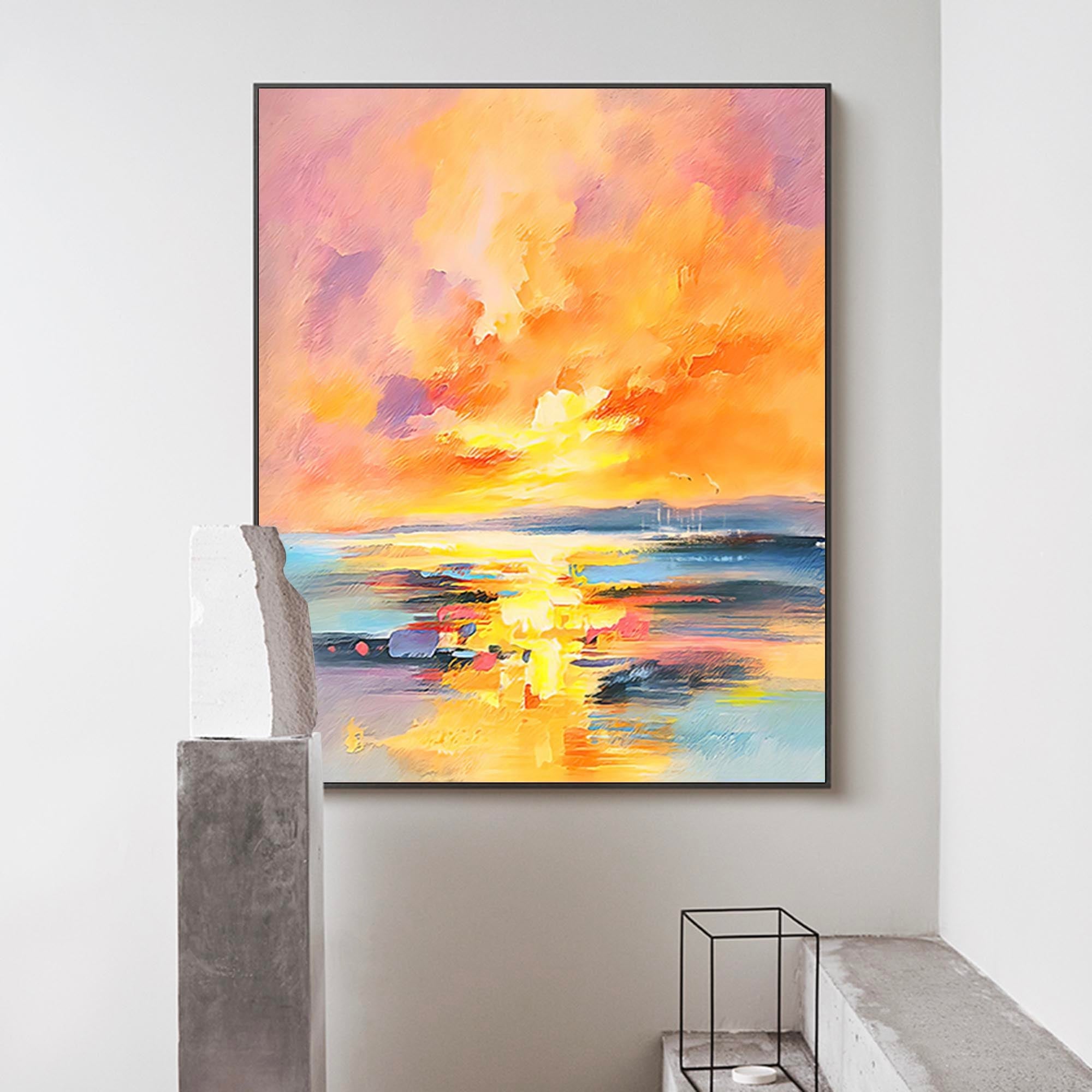 Vibrant Sunset Abstract Landscape