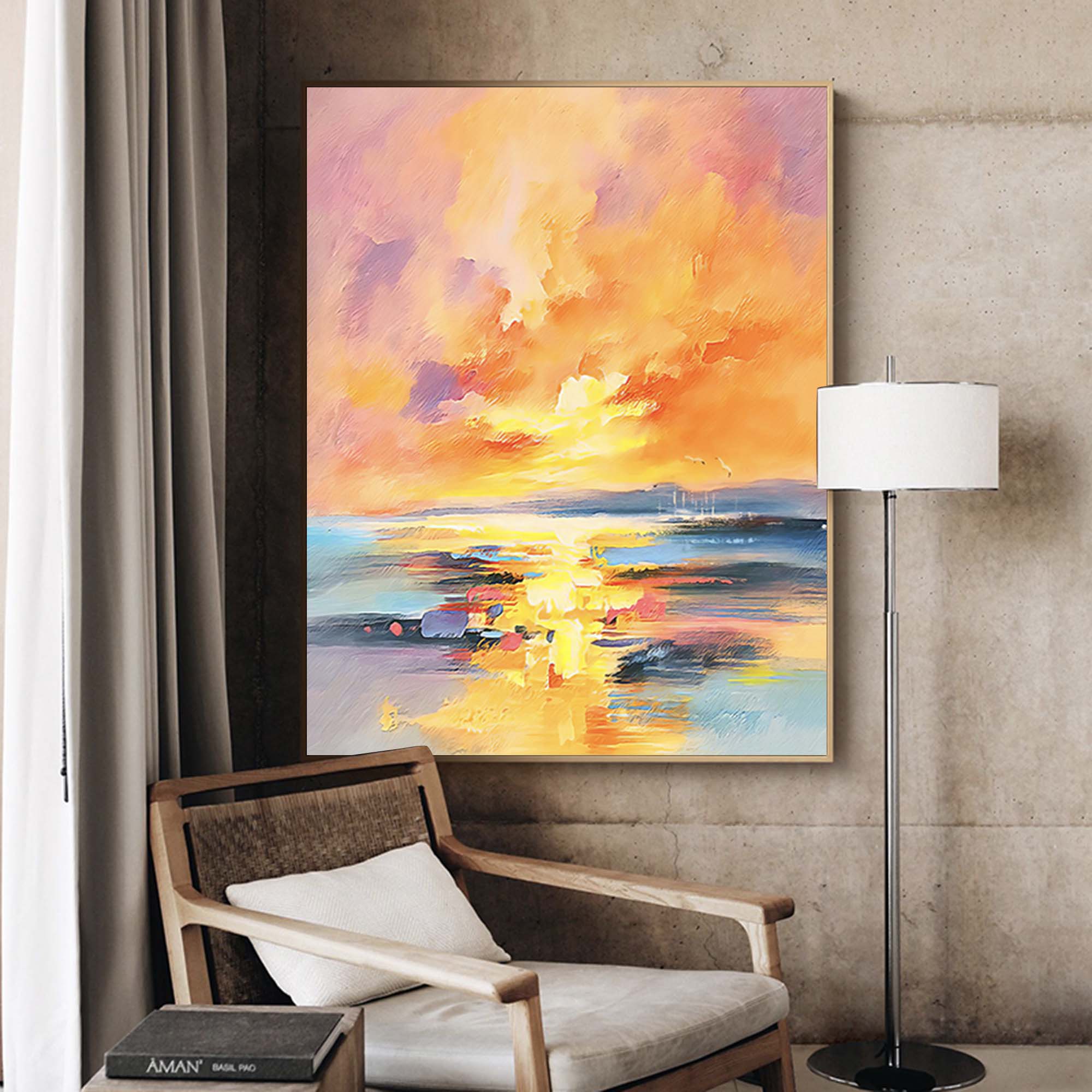 Vibrant Sunset Abstract Landscape