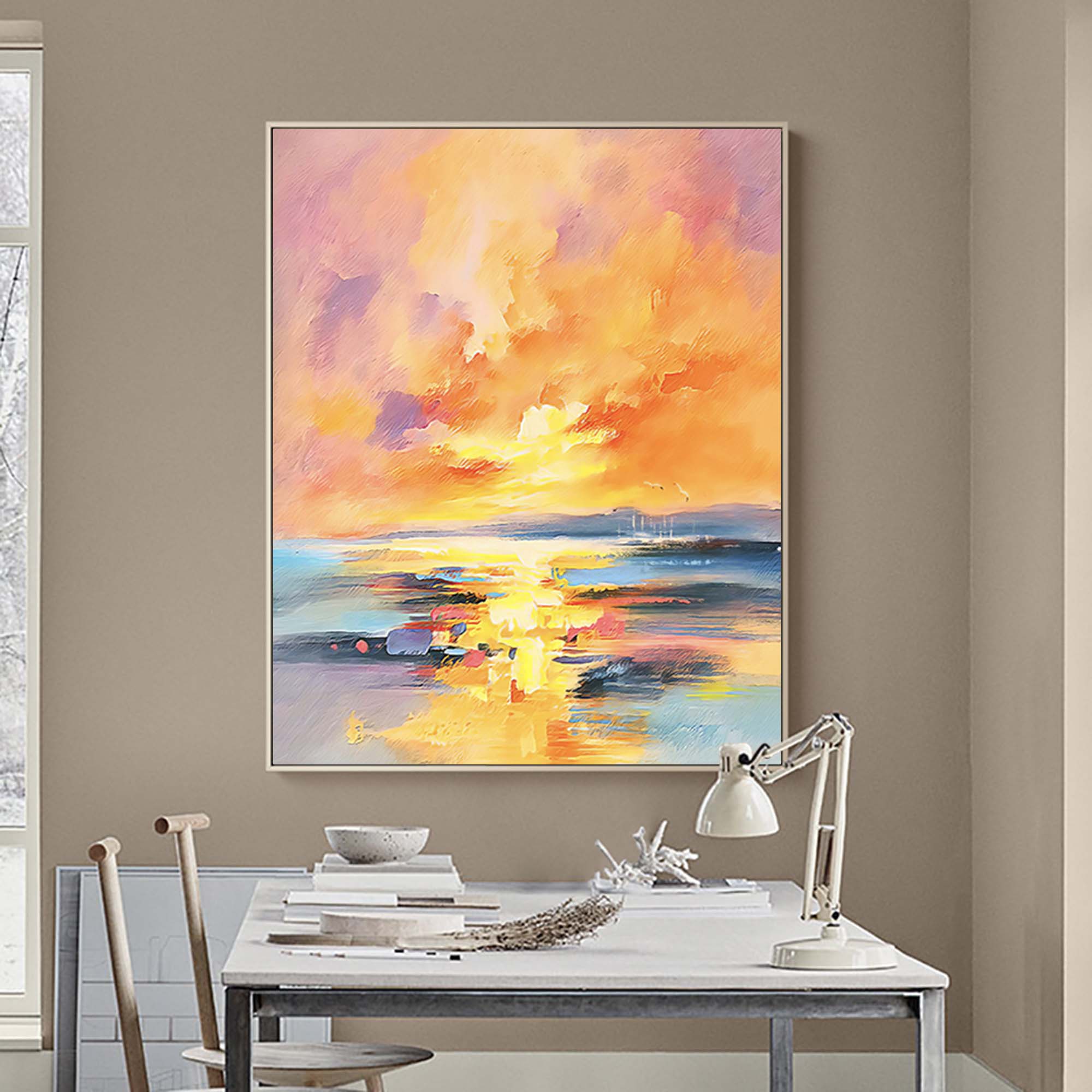 Vibrant Sunset Abstract Landscape