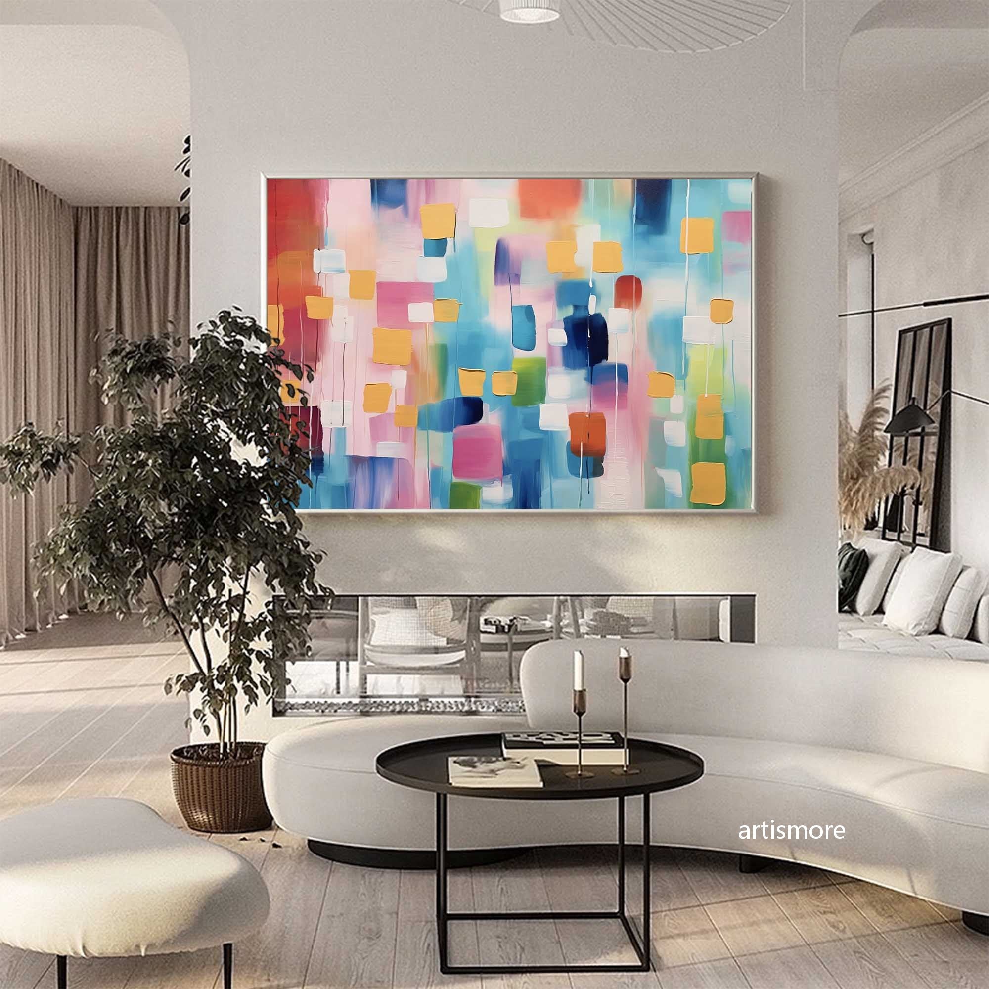 Geometric Abstract Color Block Art