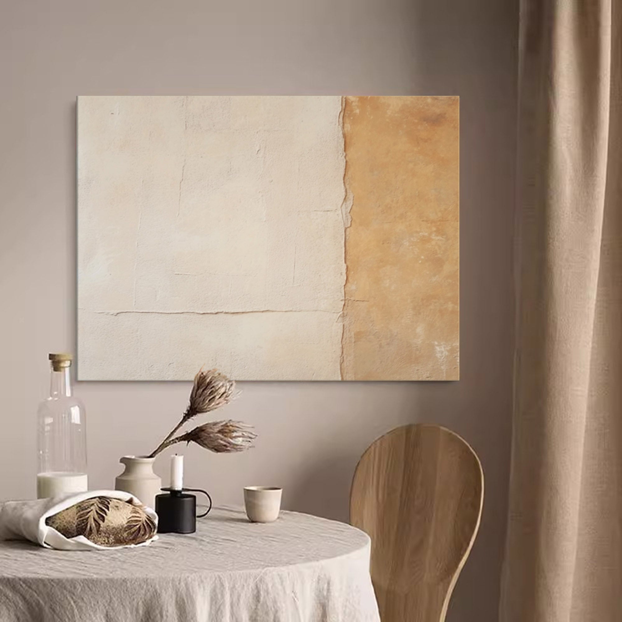 Abstract Earthy Textured Canvas