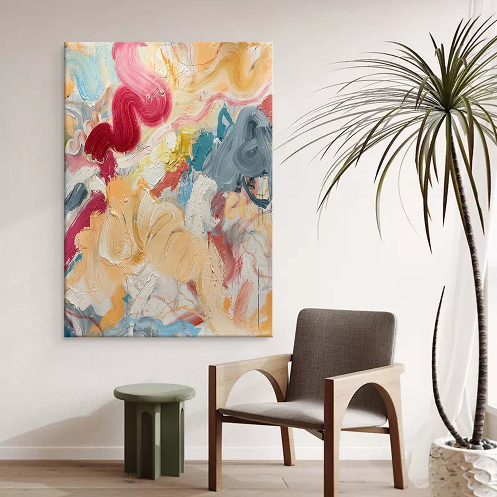 Whimsical Abstract Expressionist Canvas Art