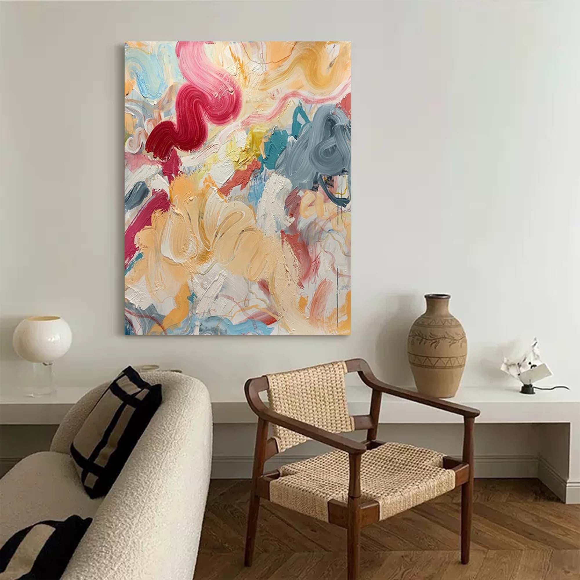 Whimsical Abstract Expressionist Canvas Art