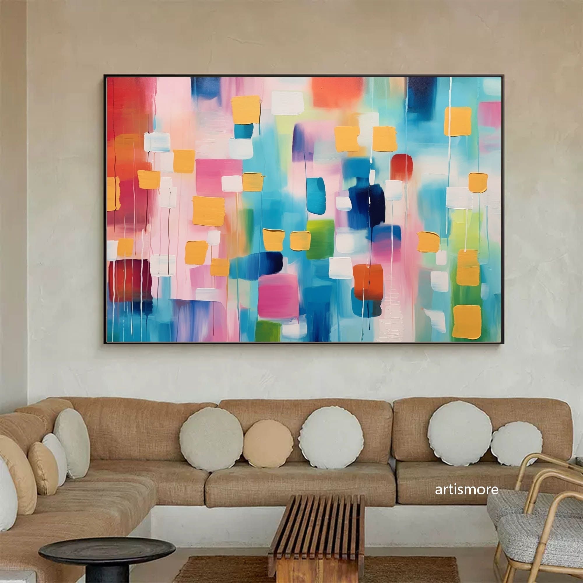 Geometric Abstract Color Block Art