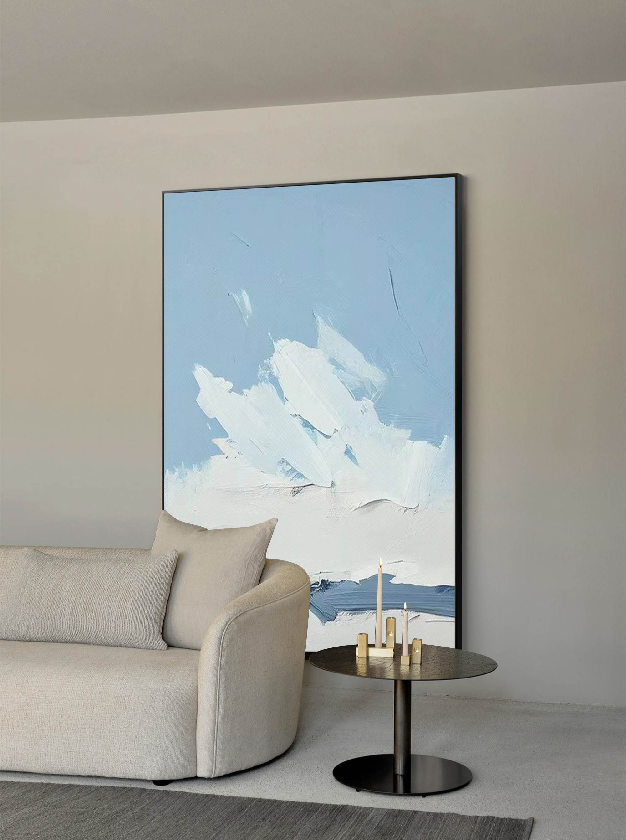 Serene Sky Abstract Minimalist Canvas Art