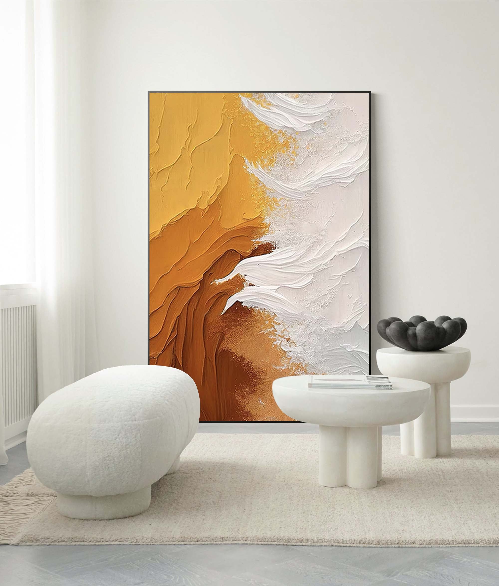 Golden Earth Textured Abstract Art