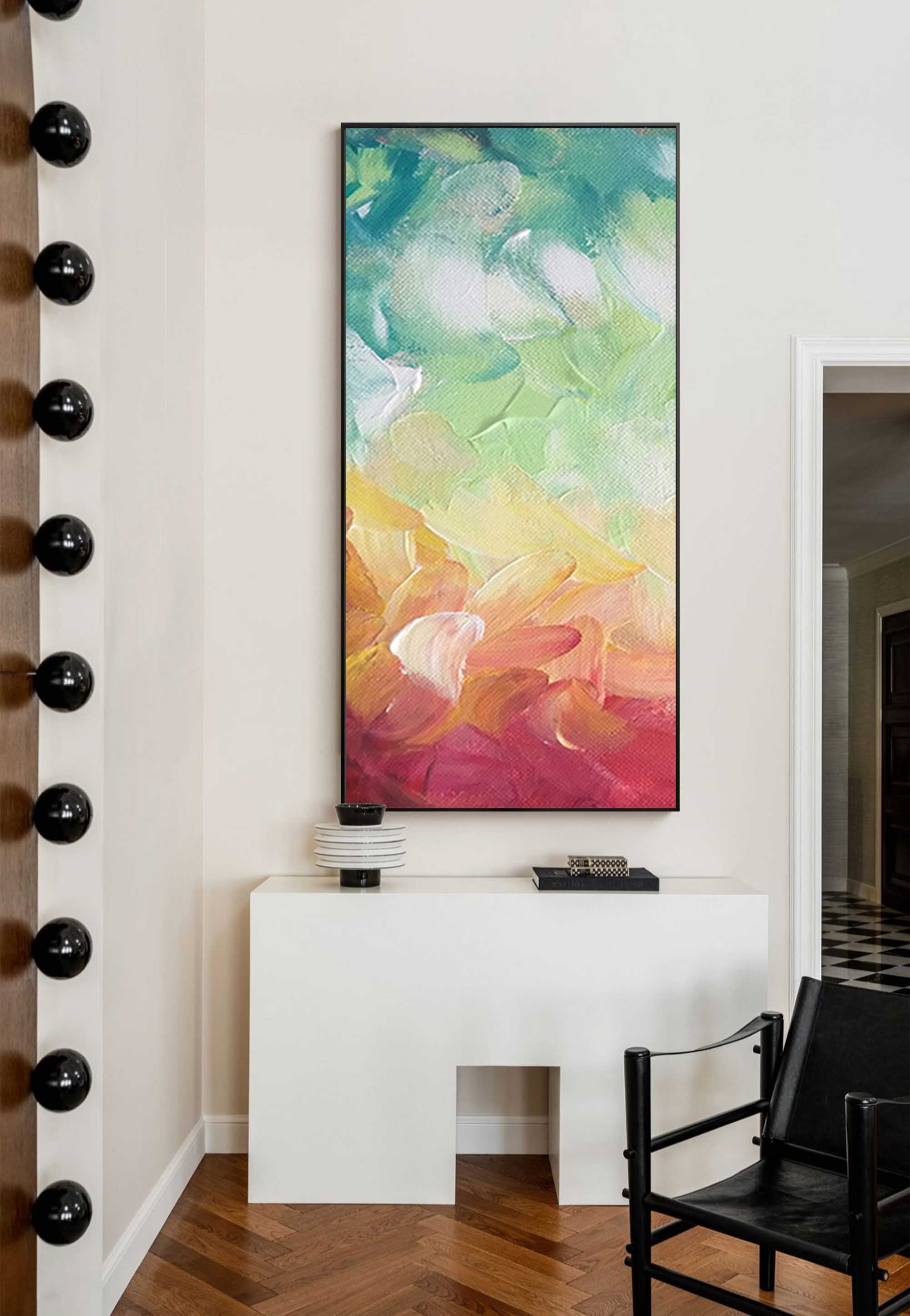 Vivid Abstract Textured Oil Painting