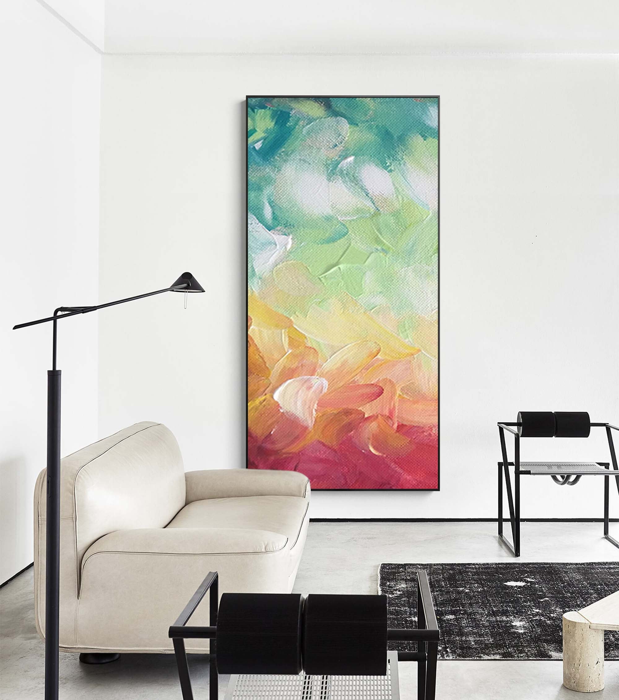 Vivid Abstract Textured Oil Painting