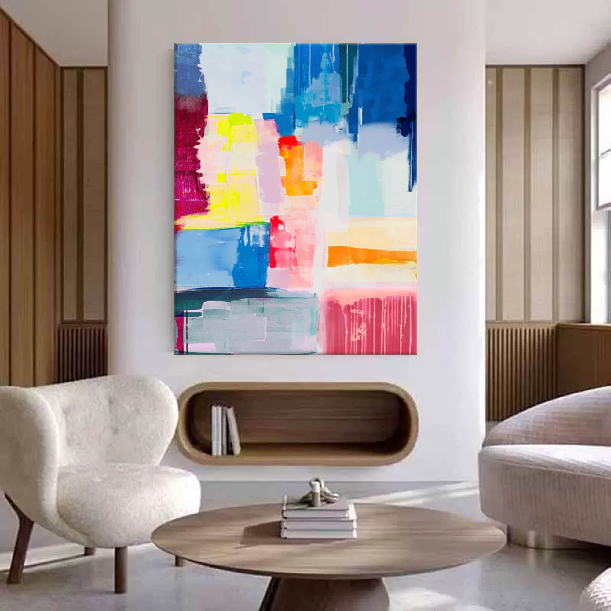 Colorful Abstract Expressionist Canvas Art